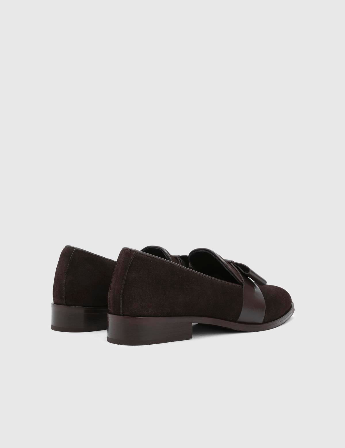 Gesa Brown Suede Leather Women's Loafer