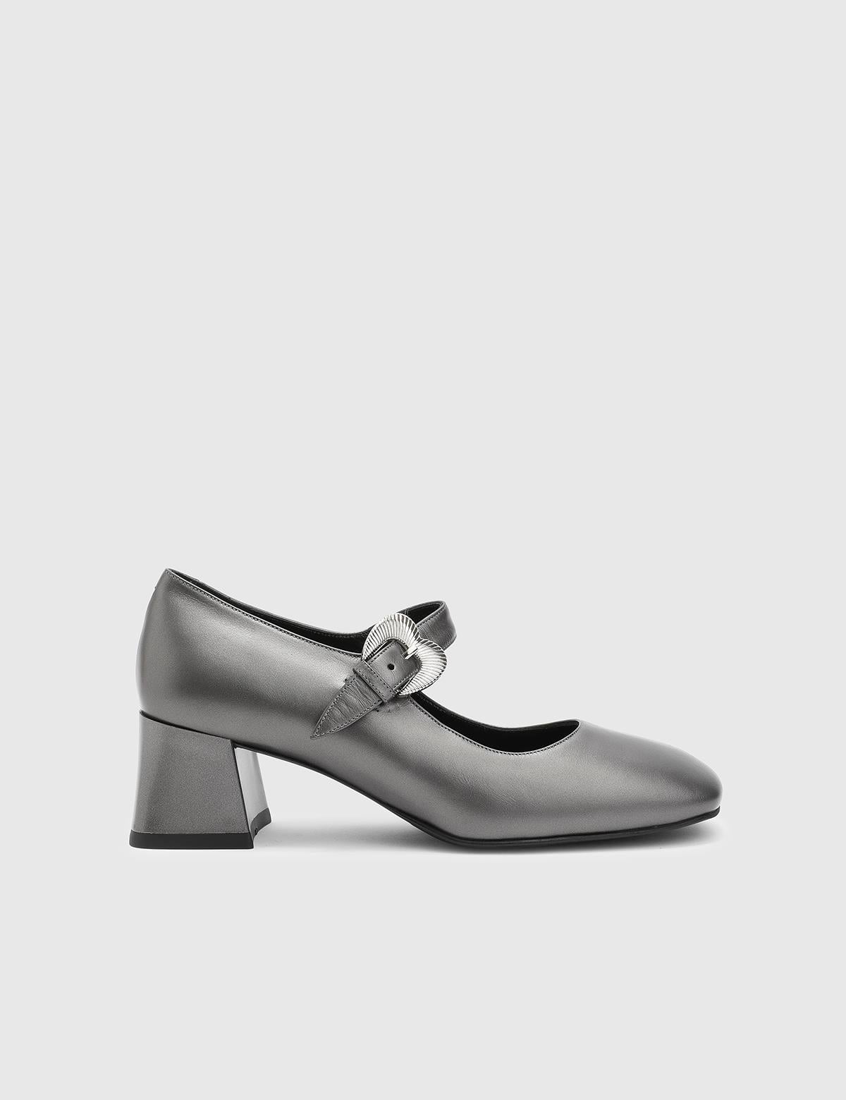 Geurt Silver Patent Leather Women's Pump