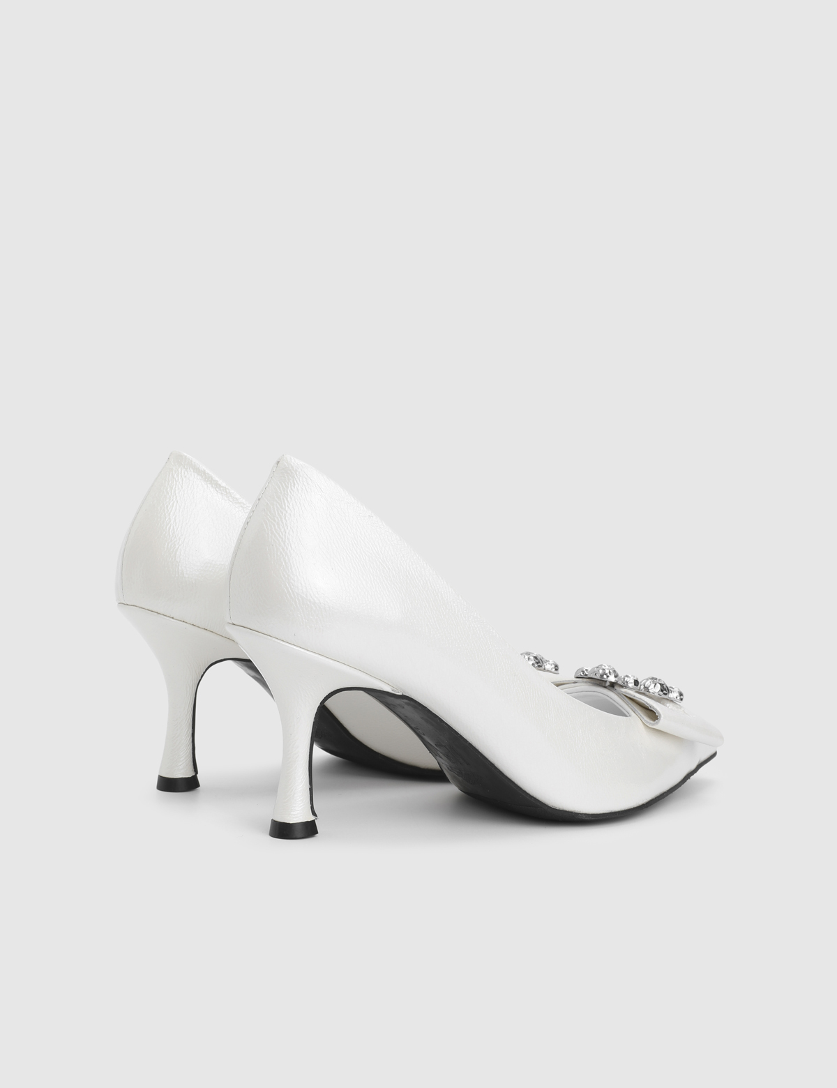 Glena White Patent Leather Women's Pump