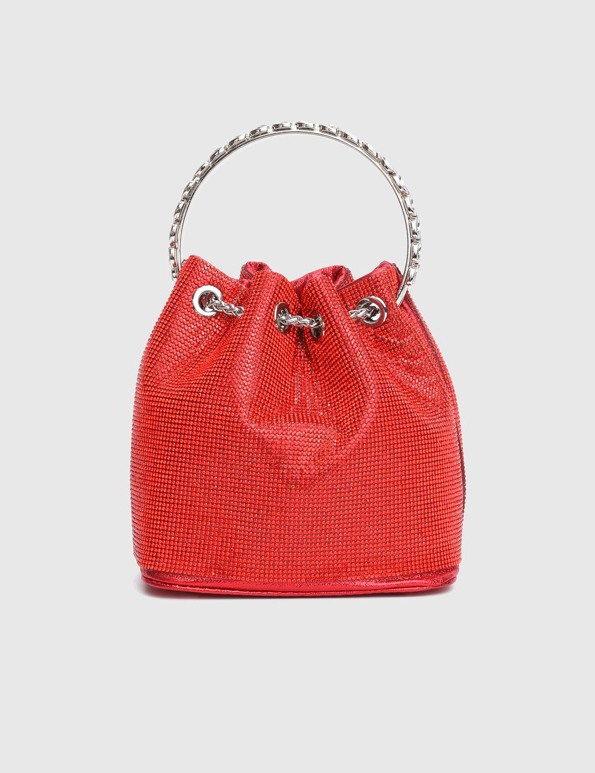 Gores Red Women's Handbag with Stones