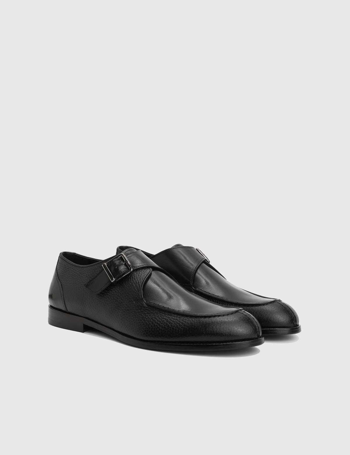 Groh Black GUTİ Buffalo Leather Men's Loafer