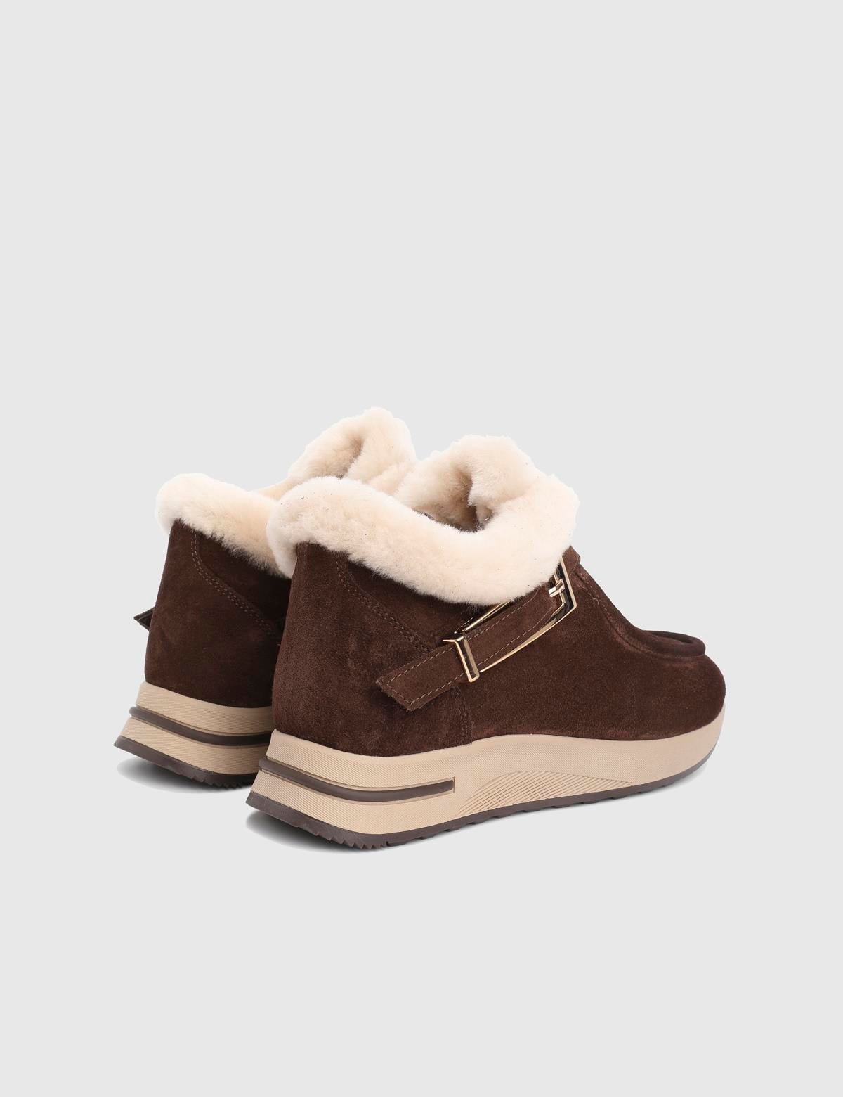 Gyles Brown Suede Leather Women's Boot