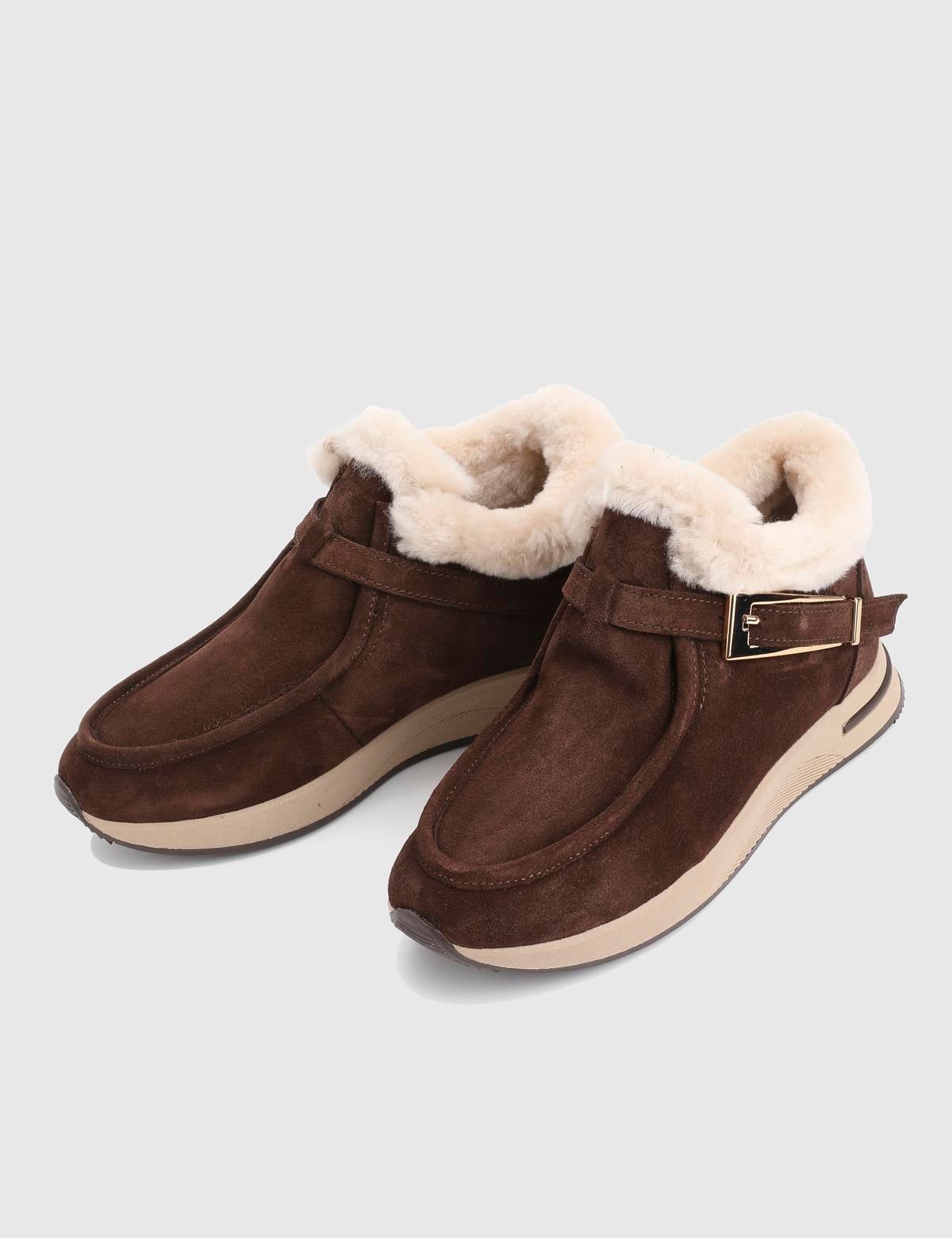 Gyles Brown Suede Leather Women's Boot