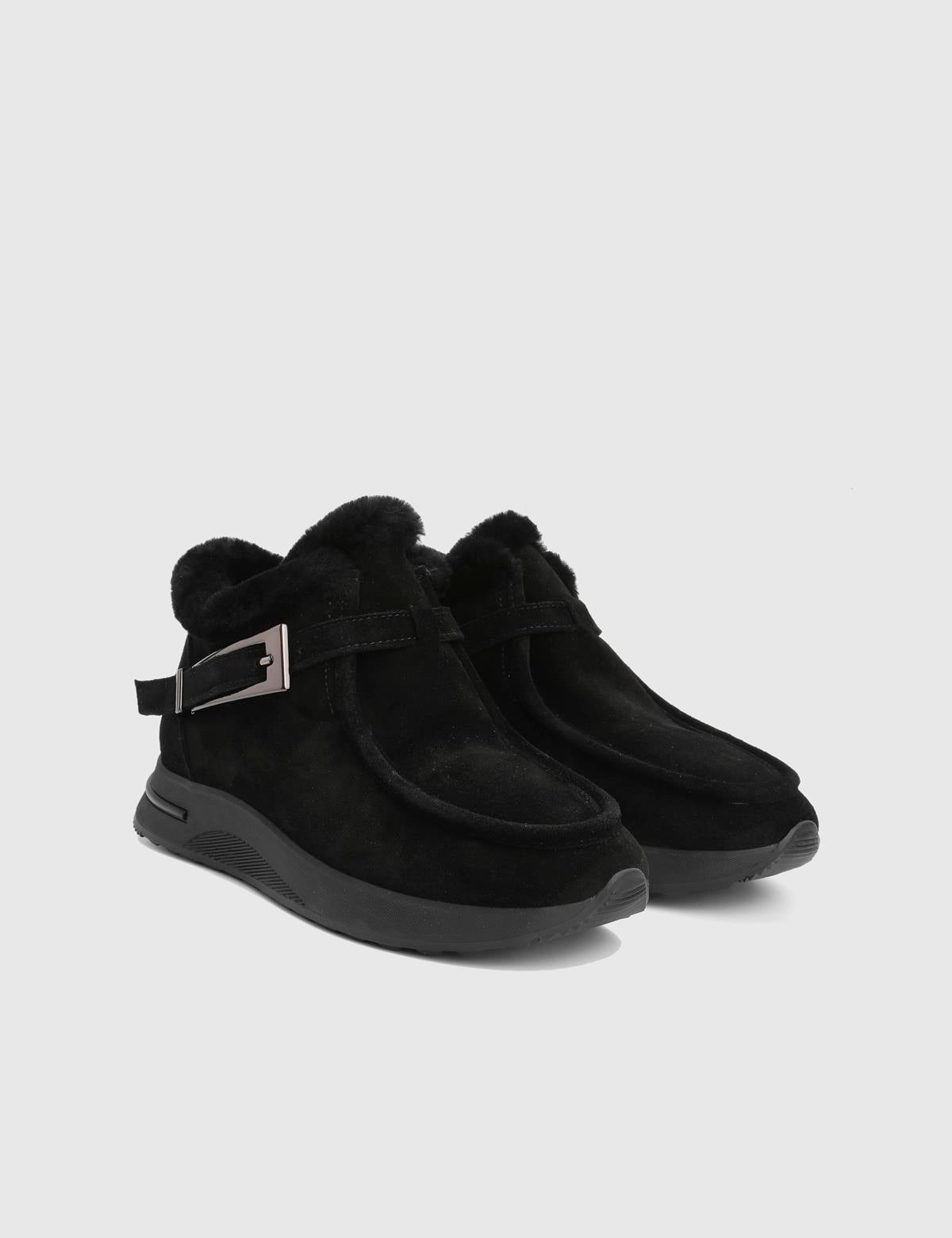 Gyles Black Suede Leather Women's Boot