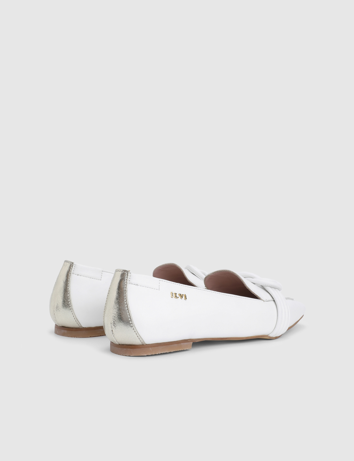 Heline White Leather Women's Loafer
