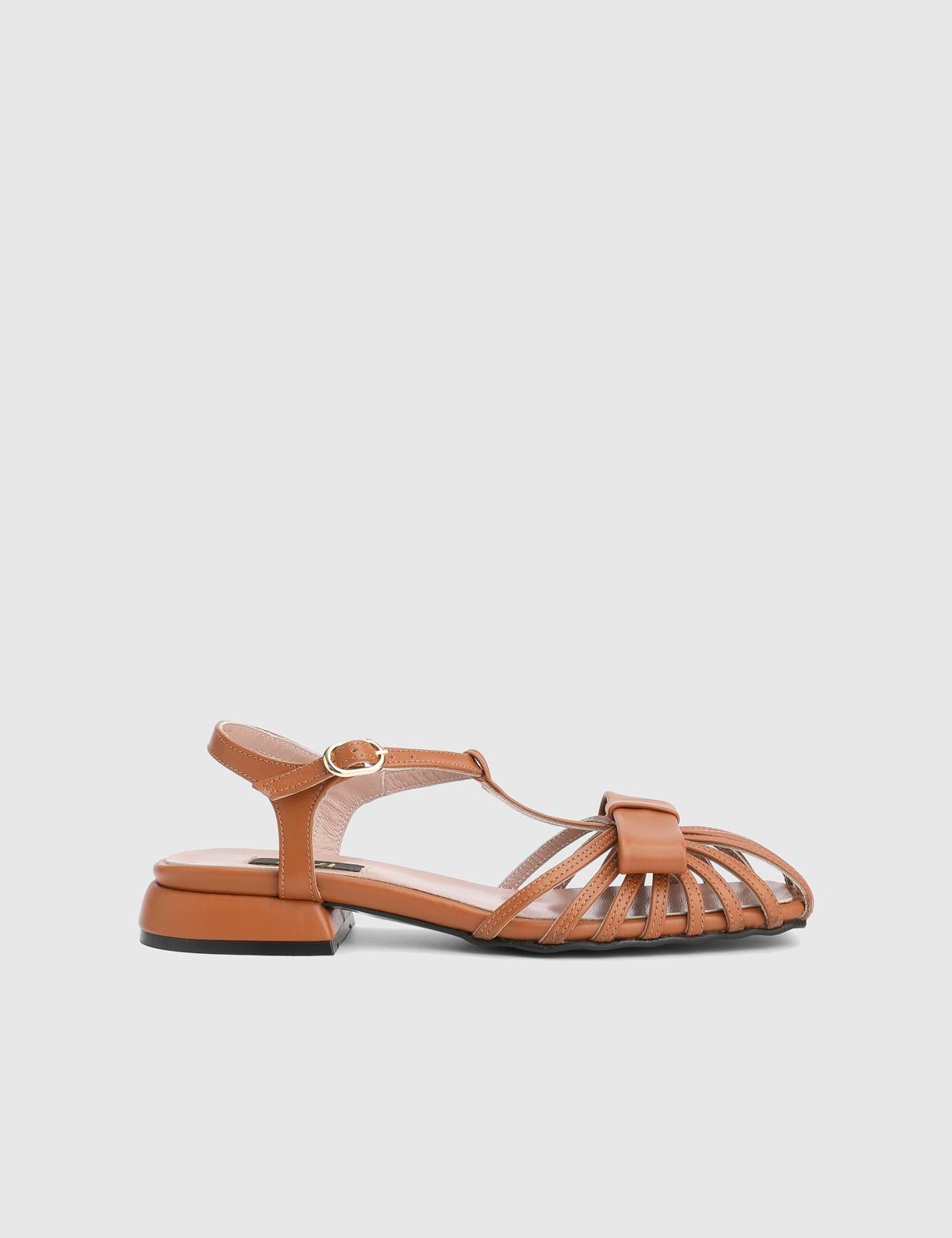 Hesper Saddle Brown Leather Women's Sandal