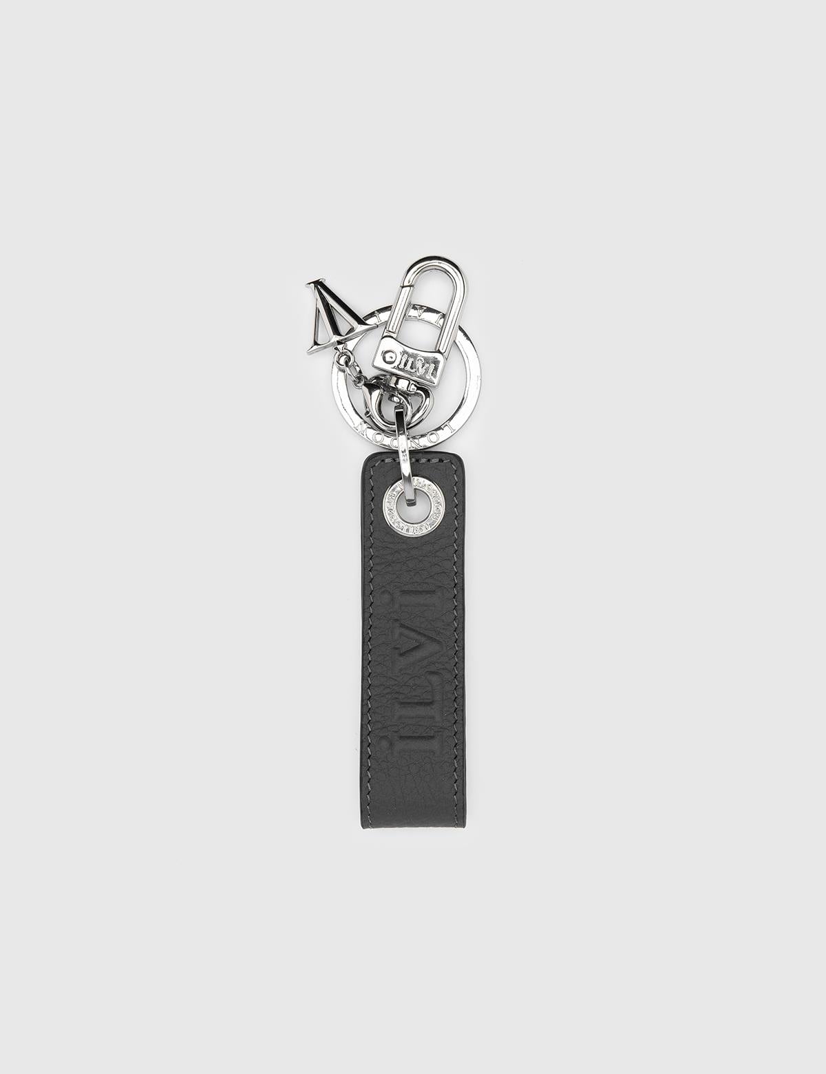 Hines Grey Floater Leather Unisex Keychain
