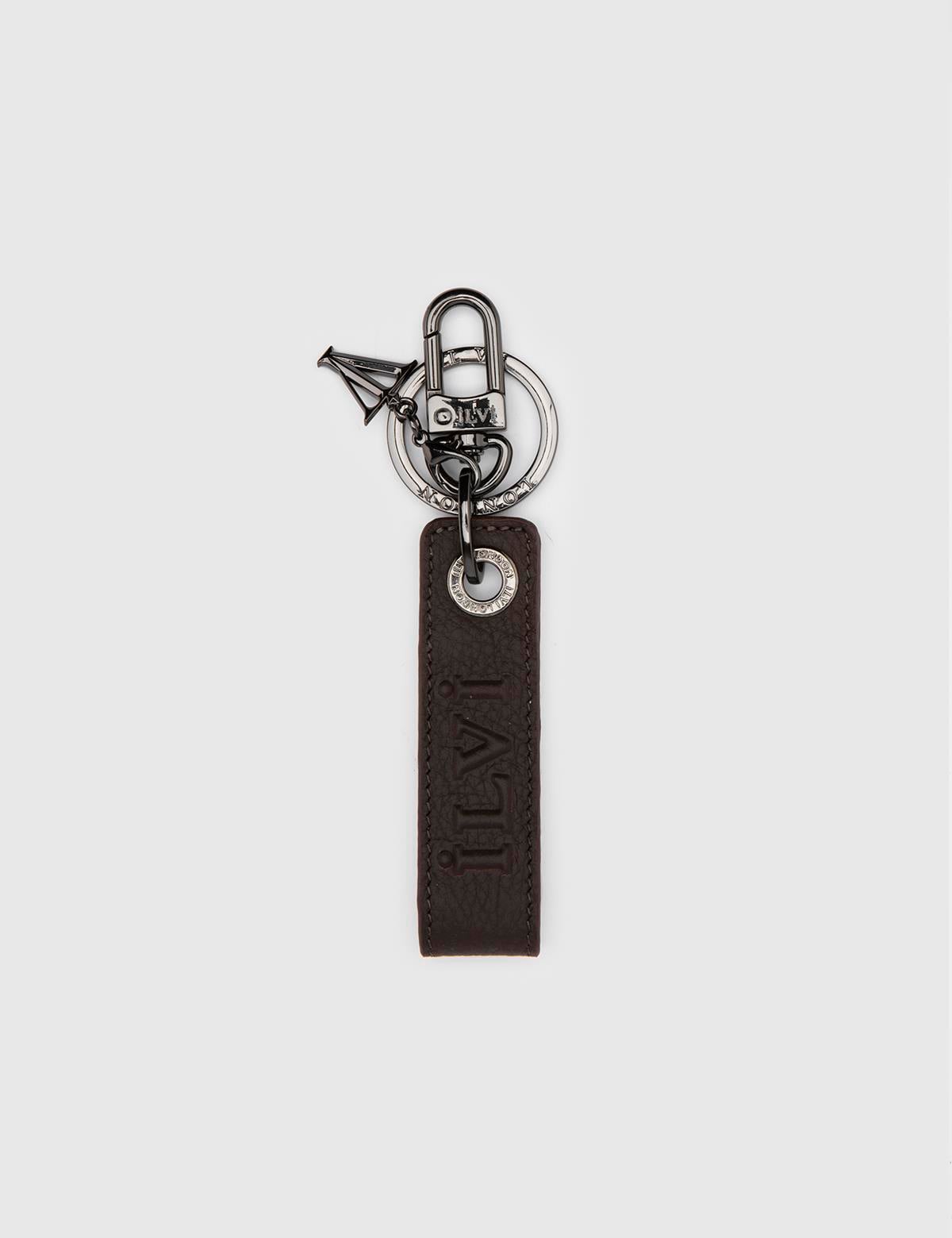 Hines Brown Floater Leather Unisex Keychain