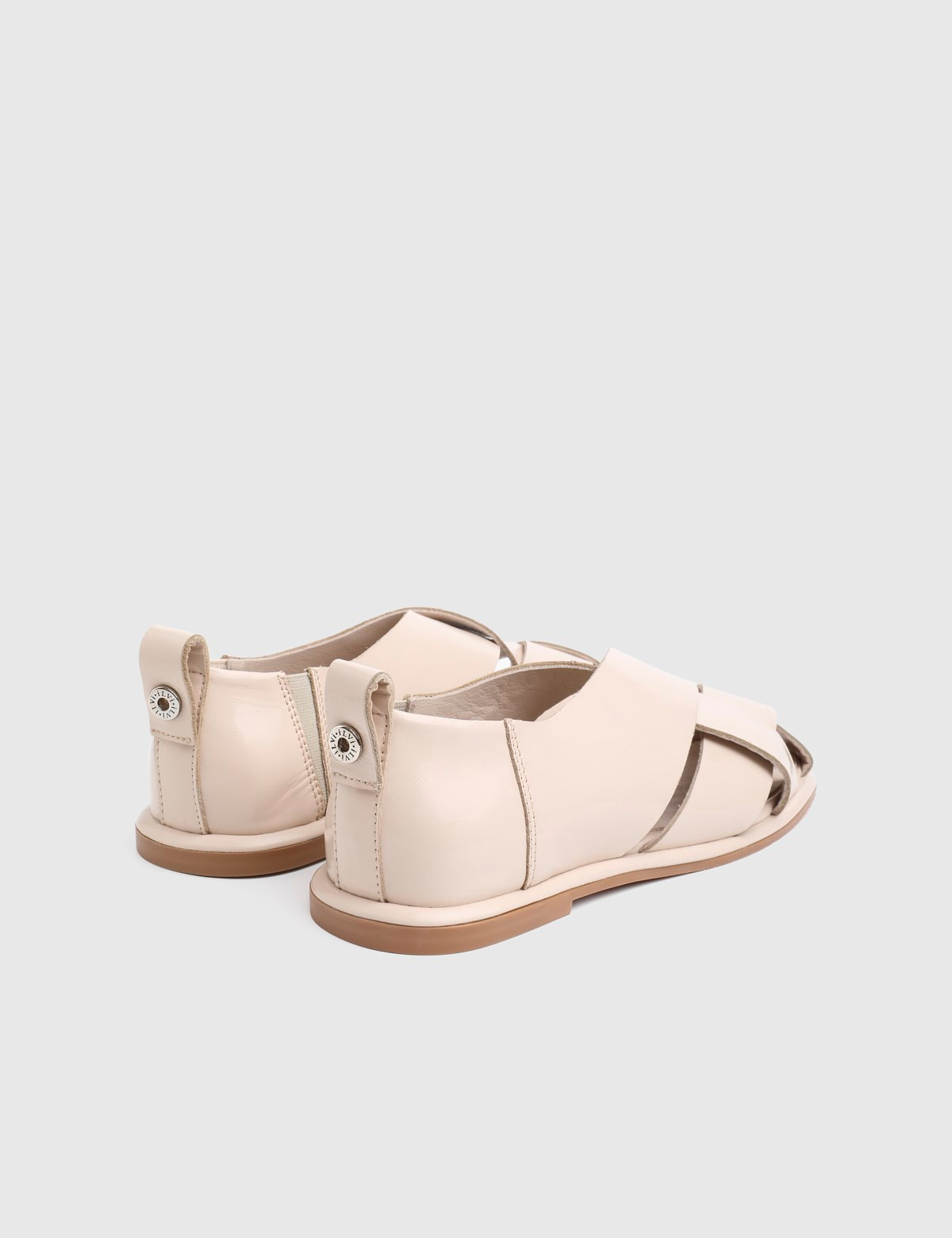 Hintum Cream Patent Leather Women's Sandal