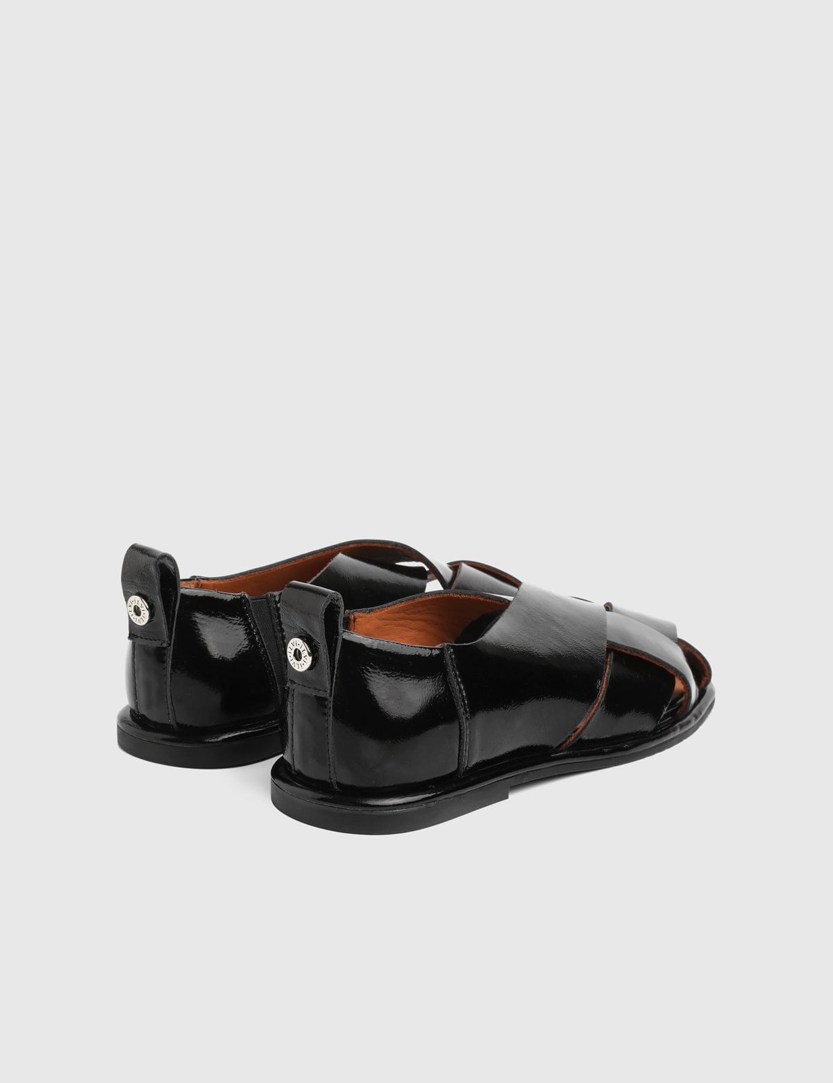 Hintum Black Patent Leather Women's Sandal