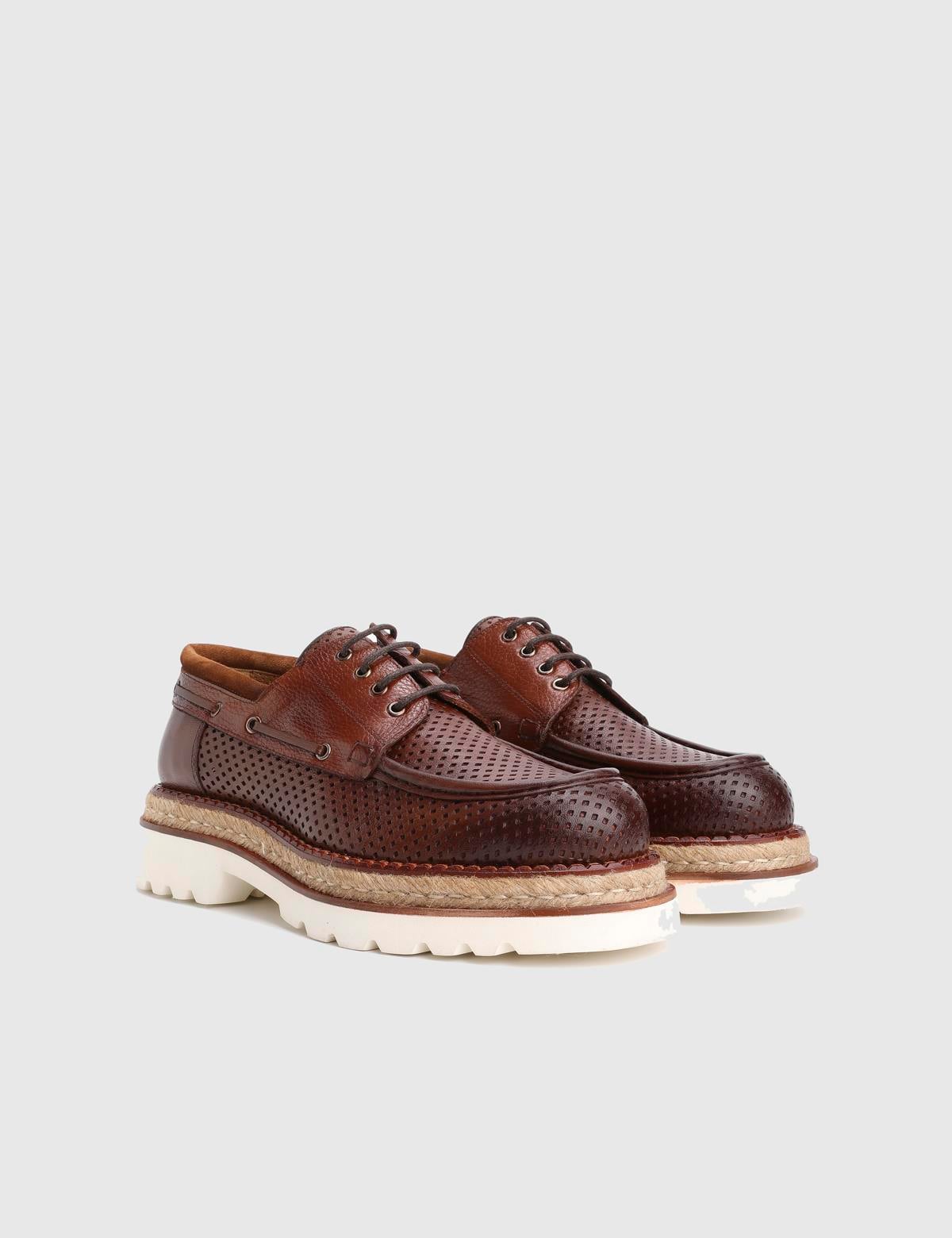 Hobart Saddle Brown Leather Men's Oxford