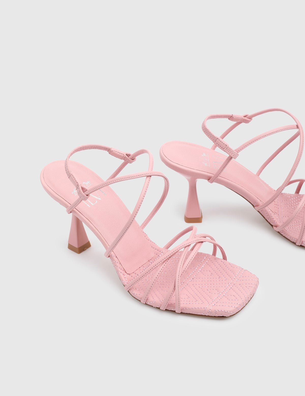 Hotaru Pink Leather Women's Heeled Sandal