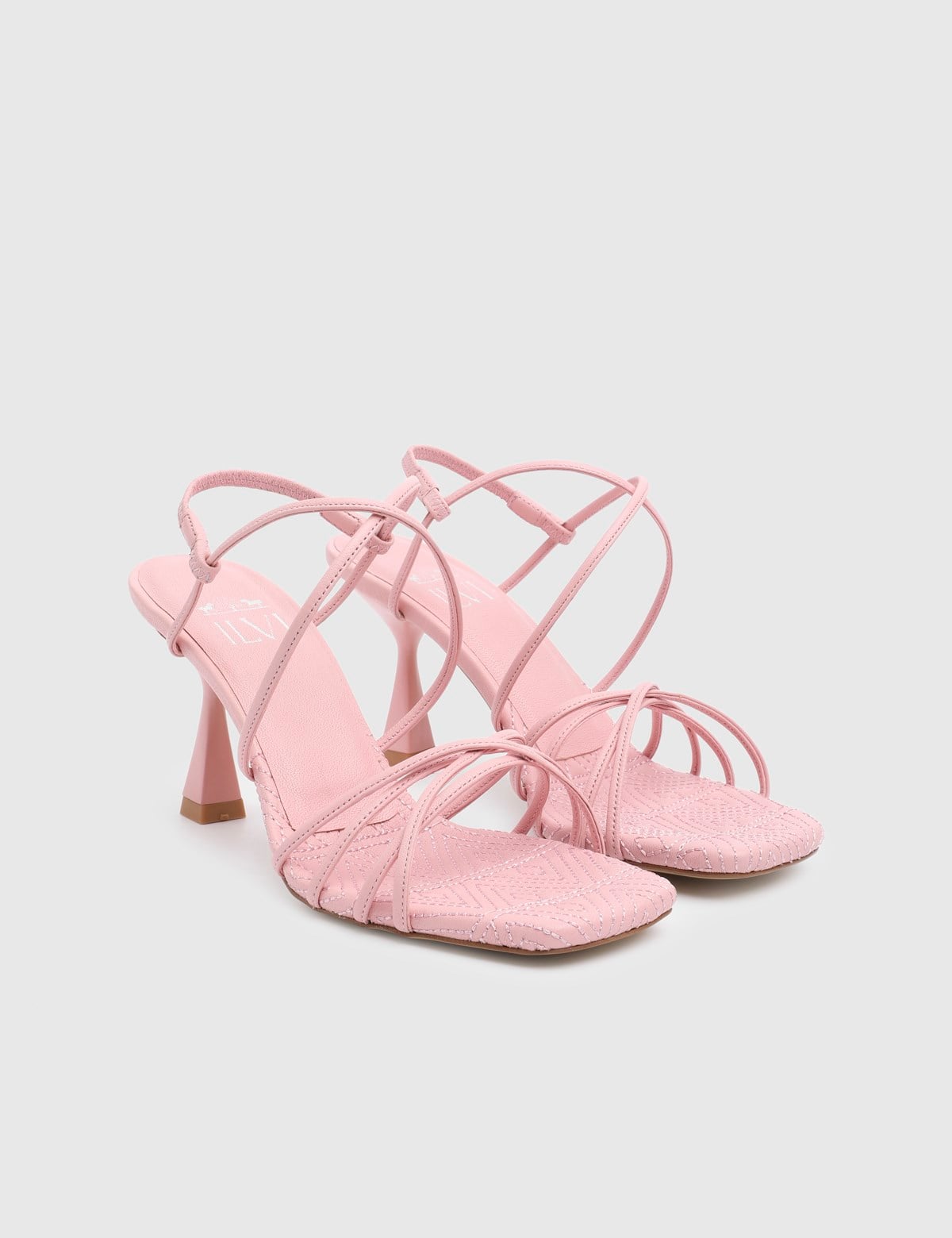 Hotaru Pink Leather Women's Heeled Sandal