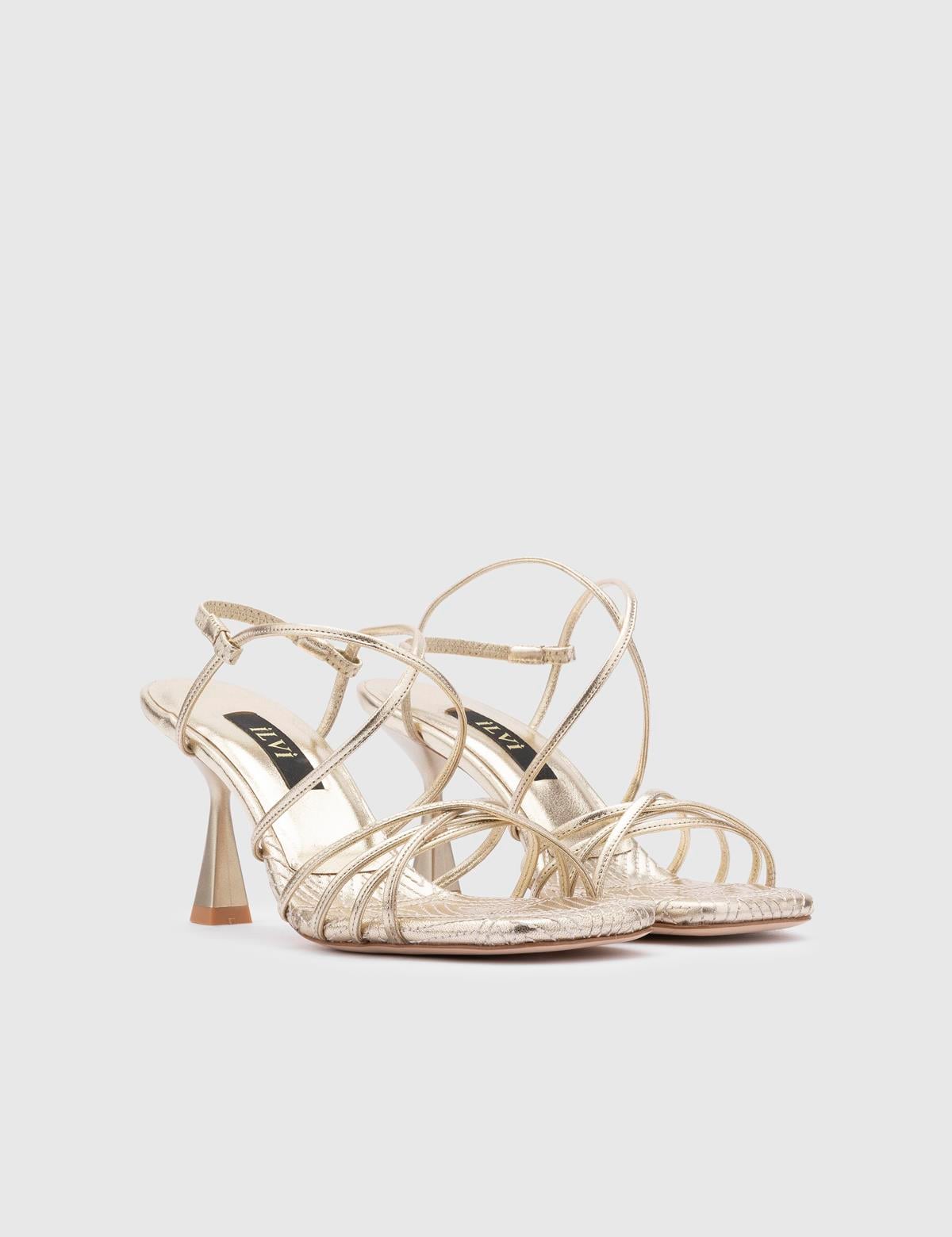 Hotaru Gold Leather Women's Sandal
