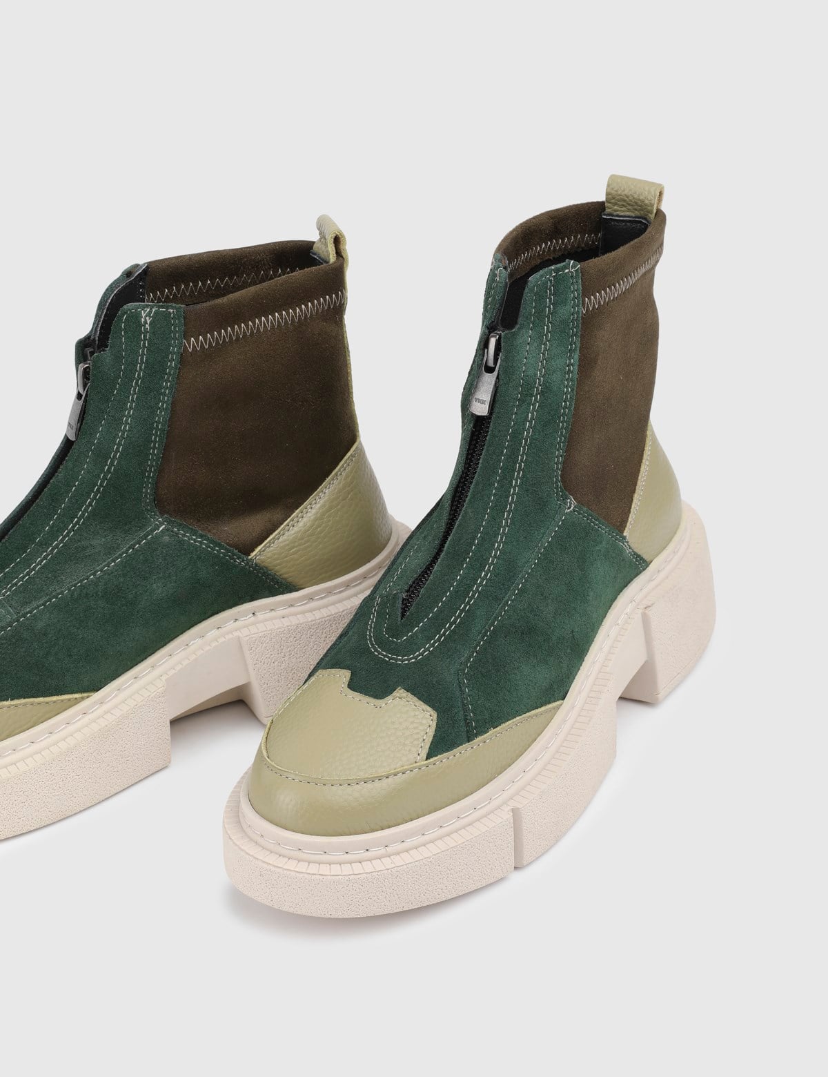 Huib Green Floater Leather Women's Boot