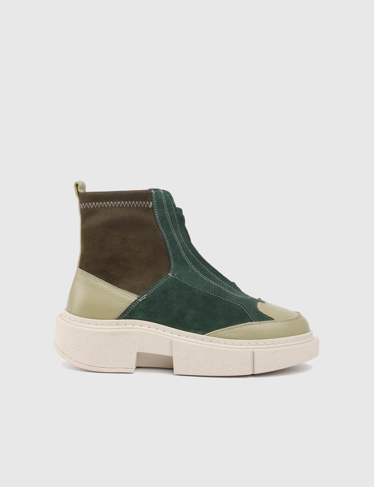 Huib Green Floater Leather Women's Boot