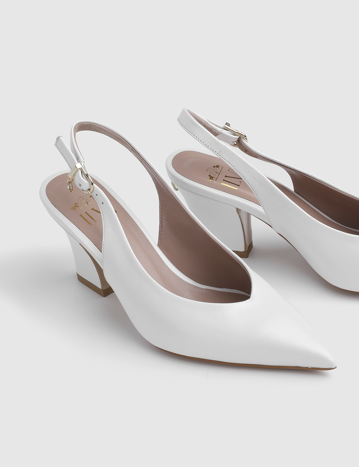 Isara White Leather Women's Sandal