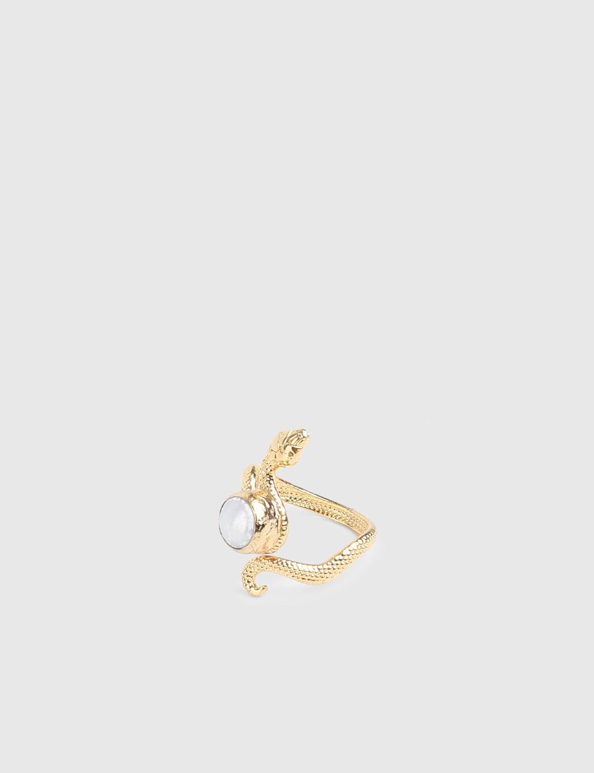 Ithaca Gold Women's Ring with White Stones