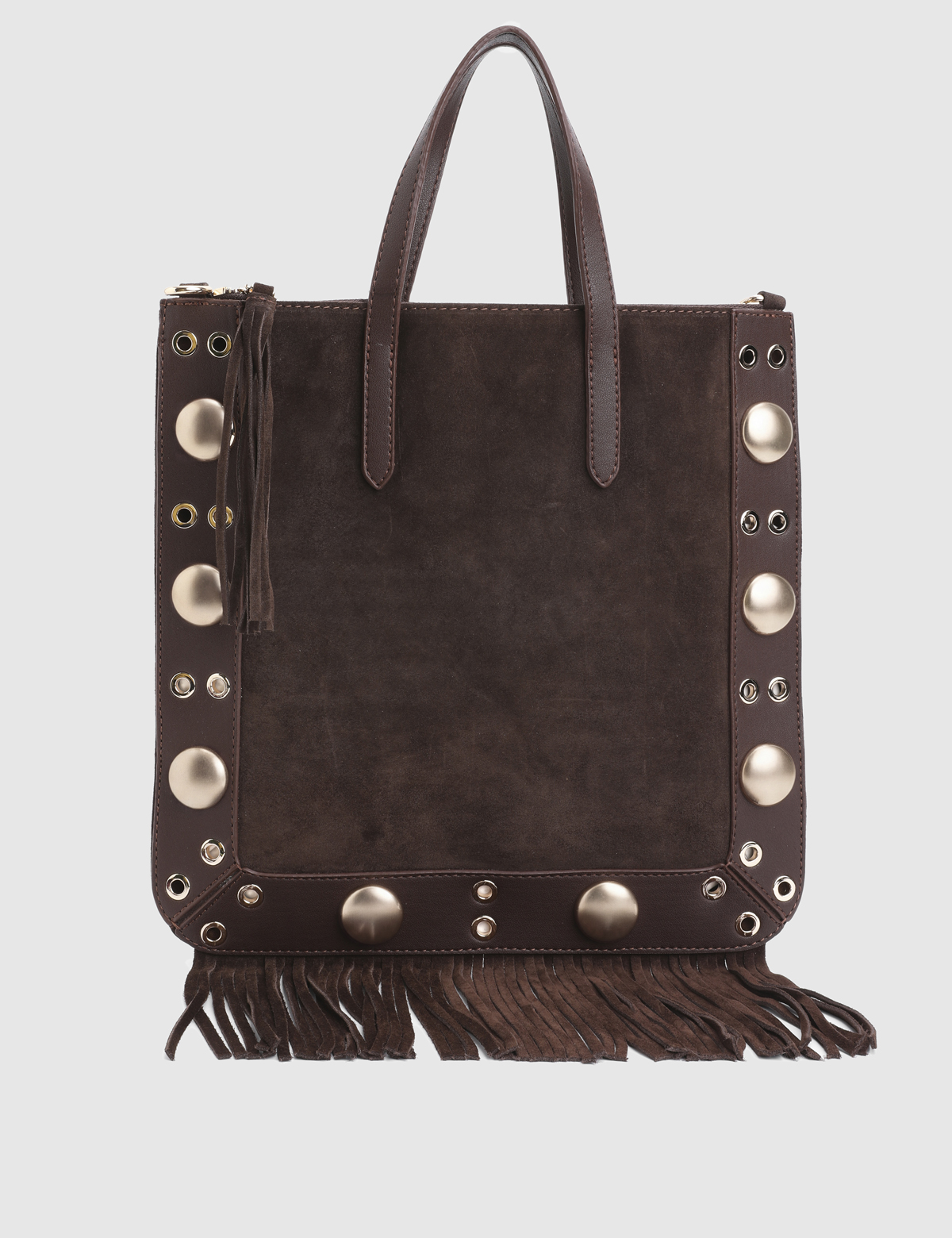 Jalea Brown Suede Leather Women's Handbag