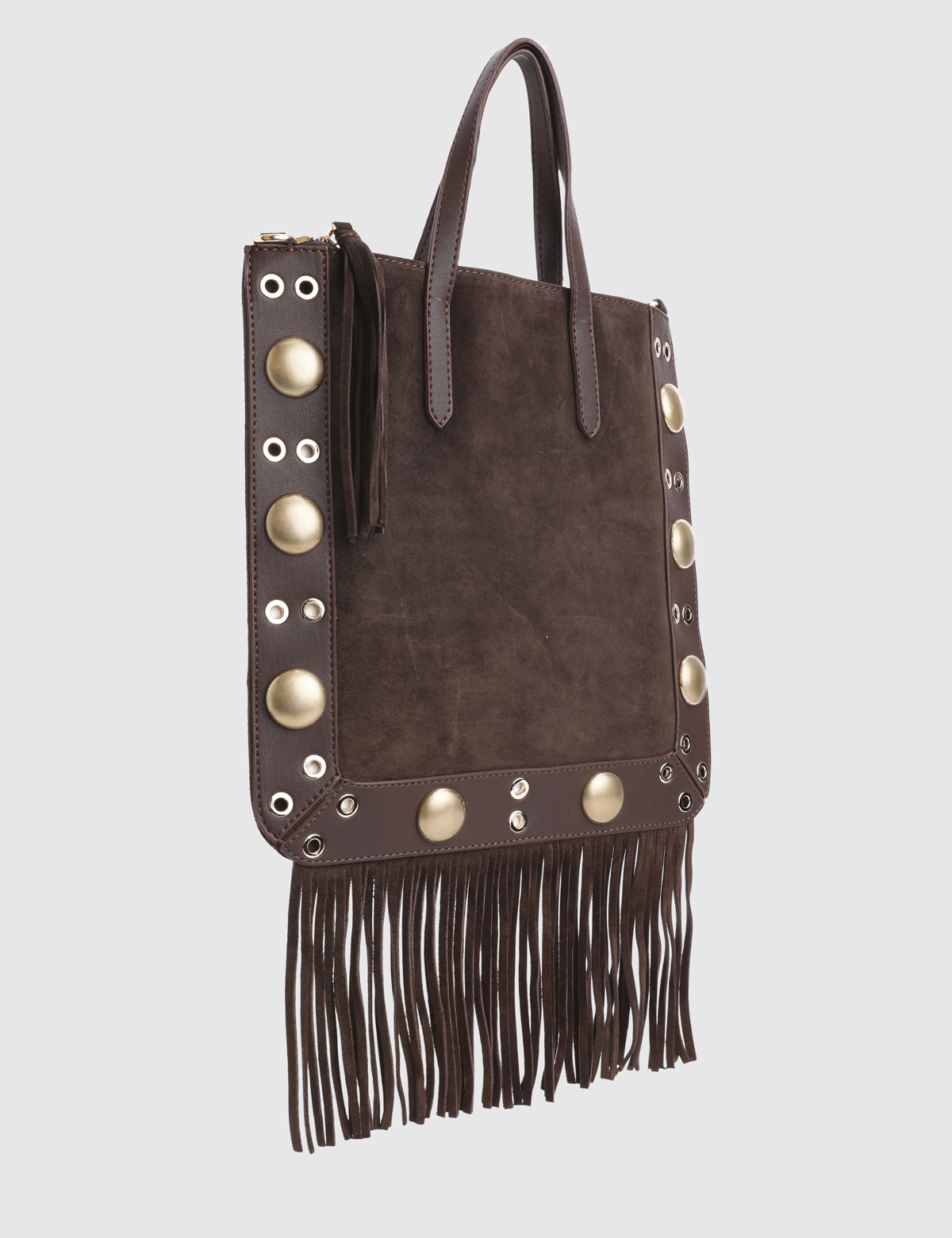 Jalea Brown Suede Leather Women's Handbag