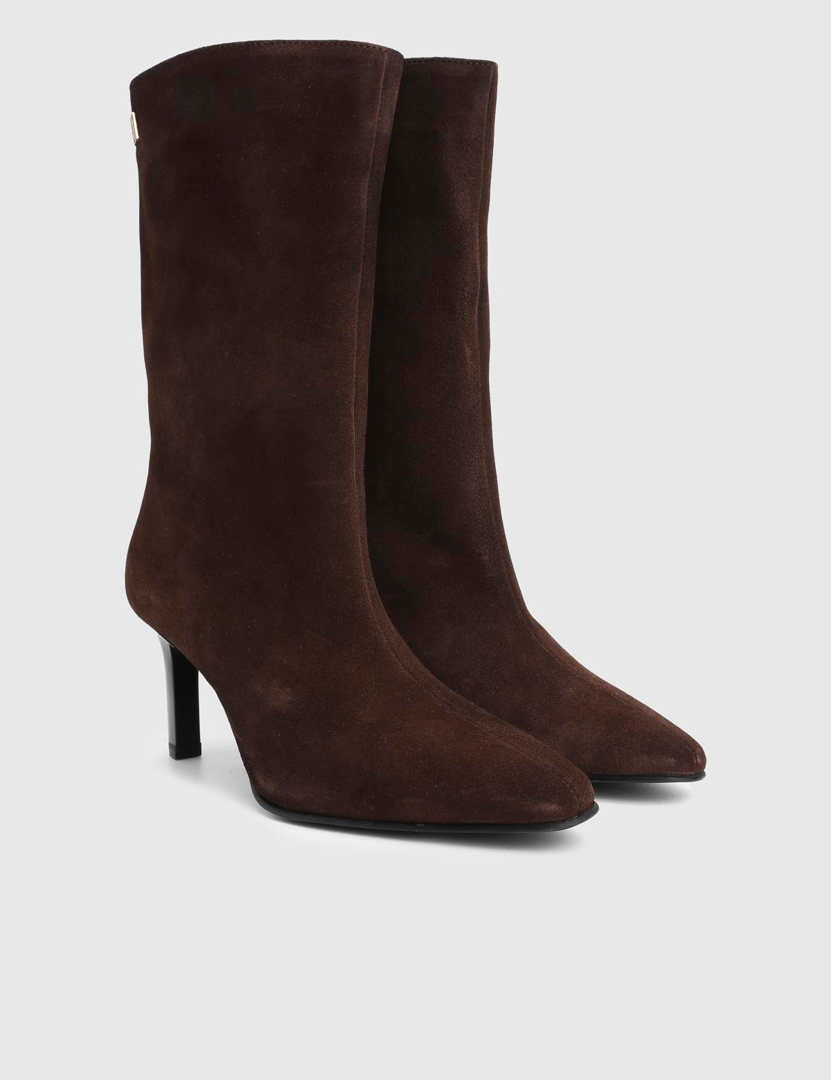 Jalen Brown Suede Leather Women's Heeled Boot