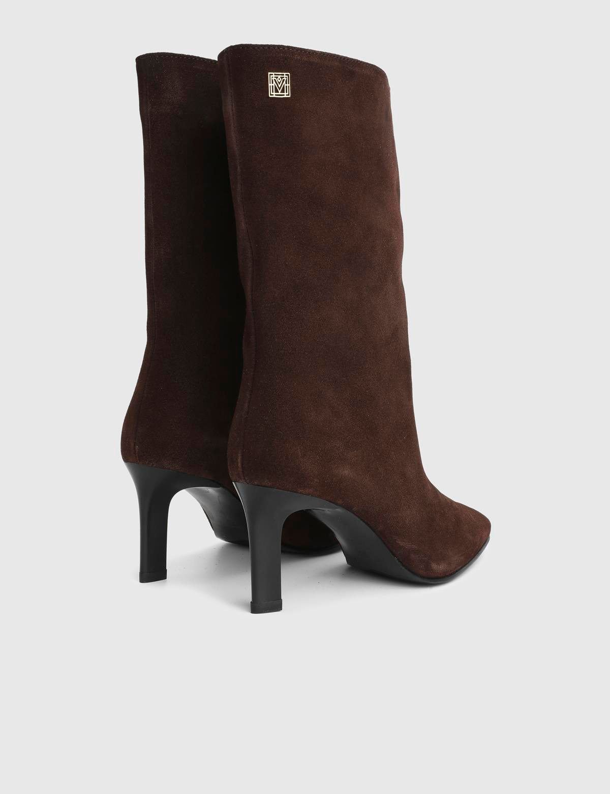 Jalen Brown Suede Leather Women's Heeled Boot
