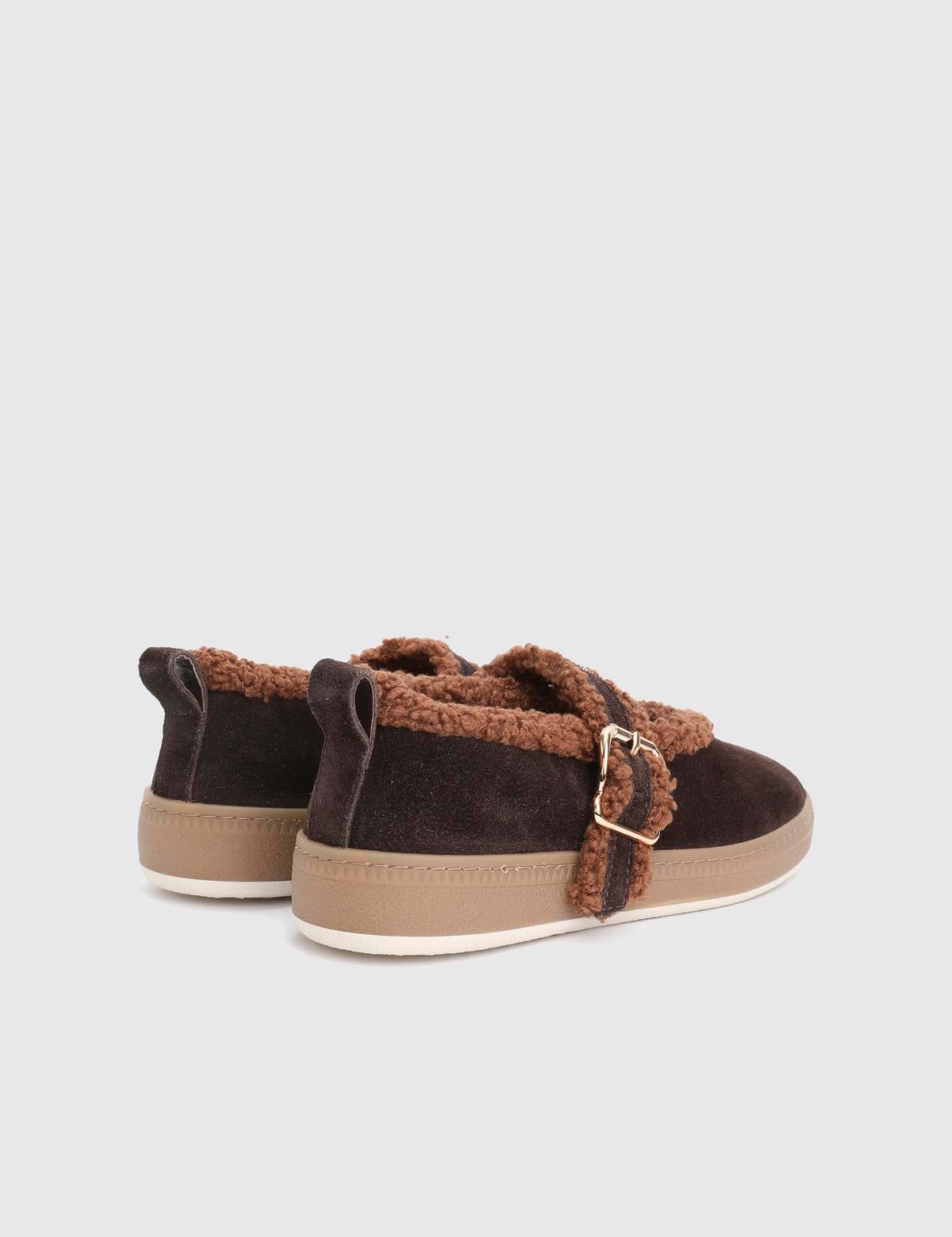 Janice Brown Suede Leather Women's Ballerina