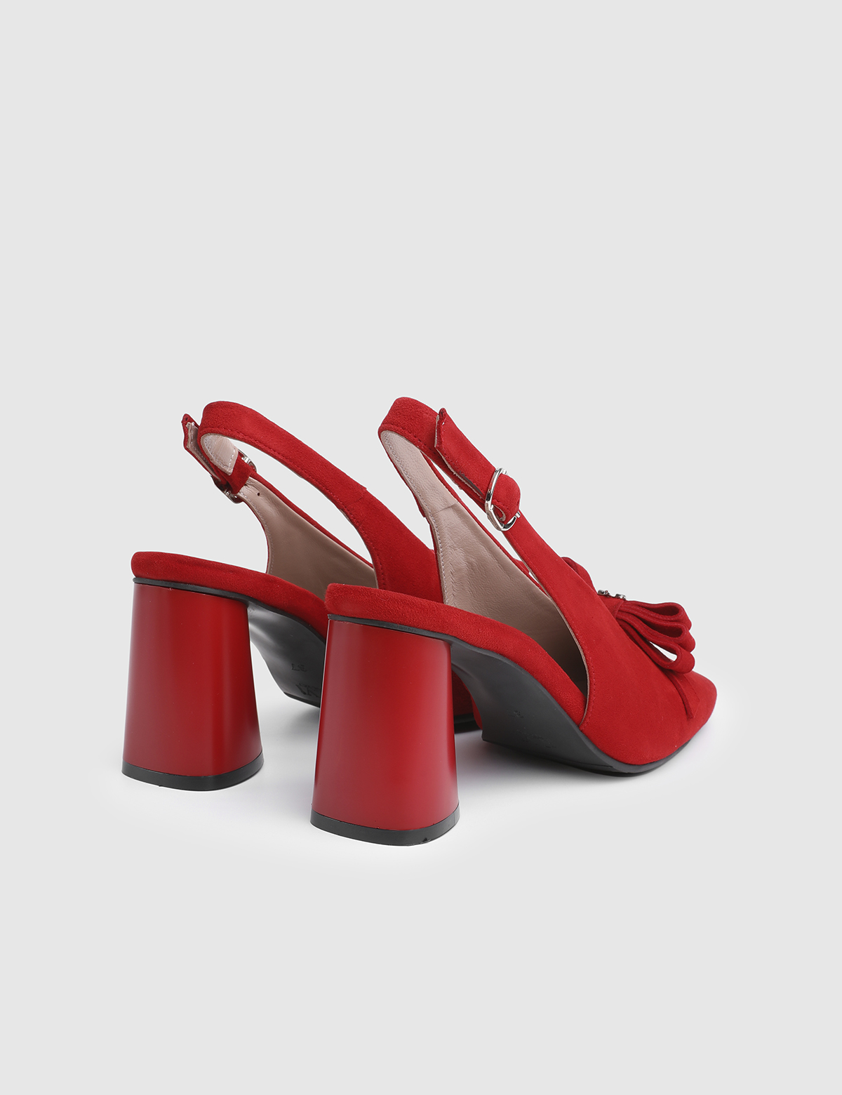Janira Red Suede Leather Women's Sandal