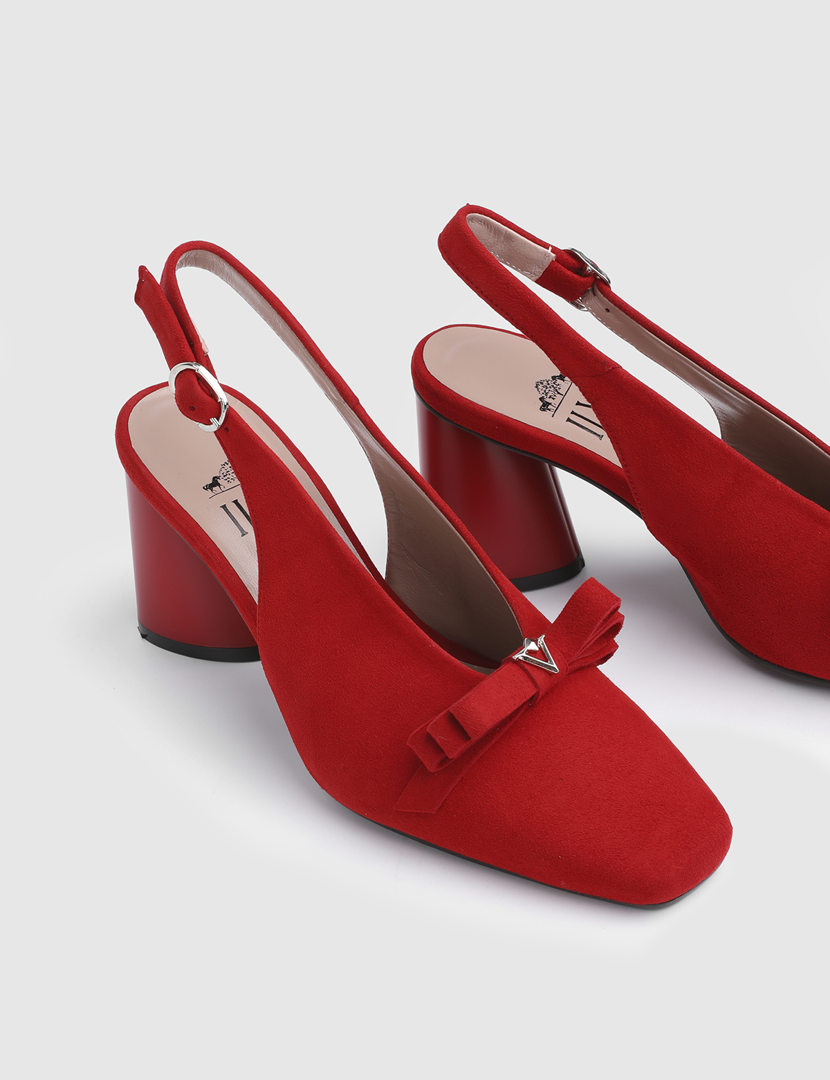Janira Red Suede Leather Women's Sandal