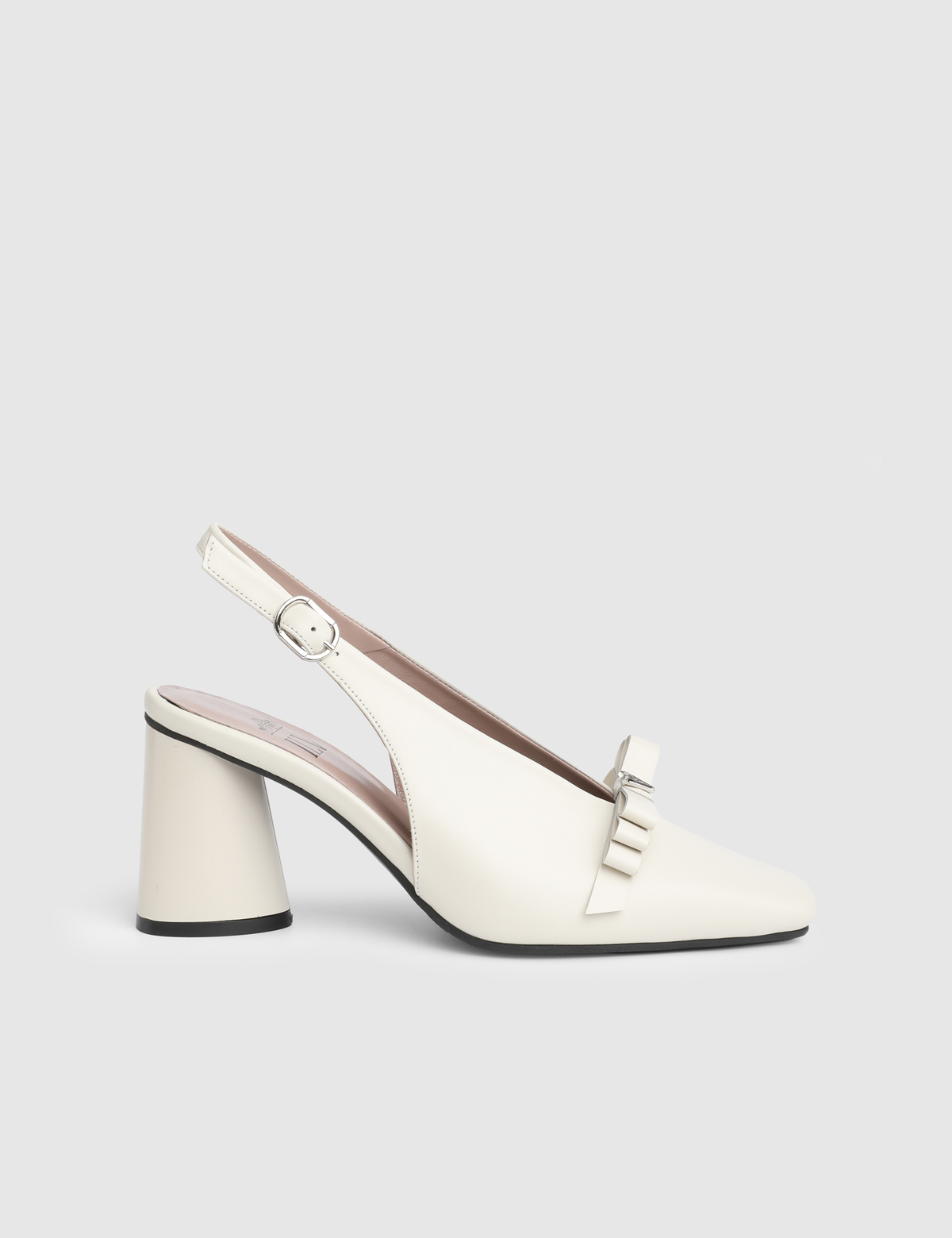 Janira Cream Leather Women's Heeled Sandal