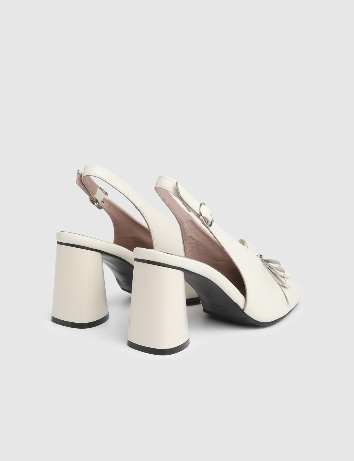 Janira Cream Leather Women's Heeled Sandal