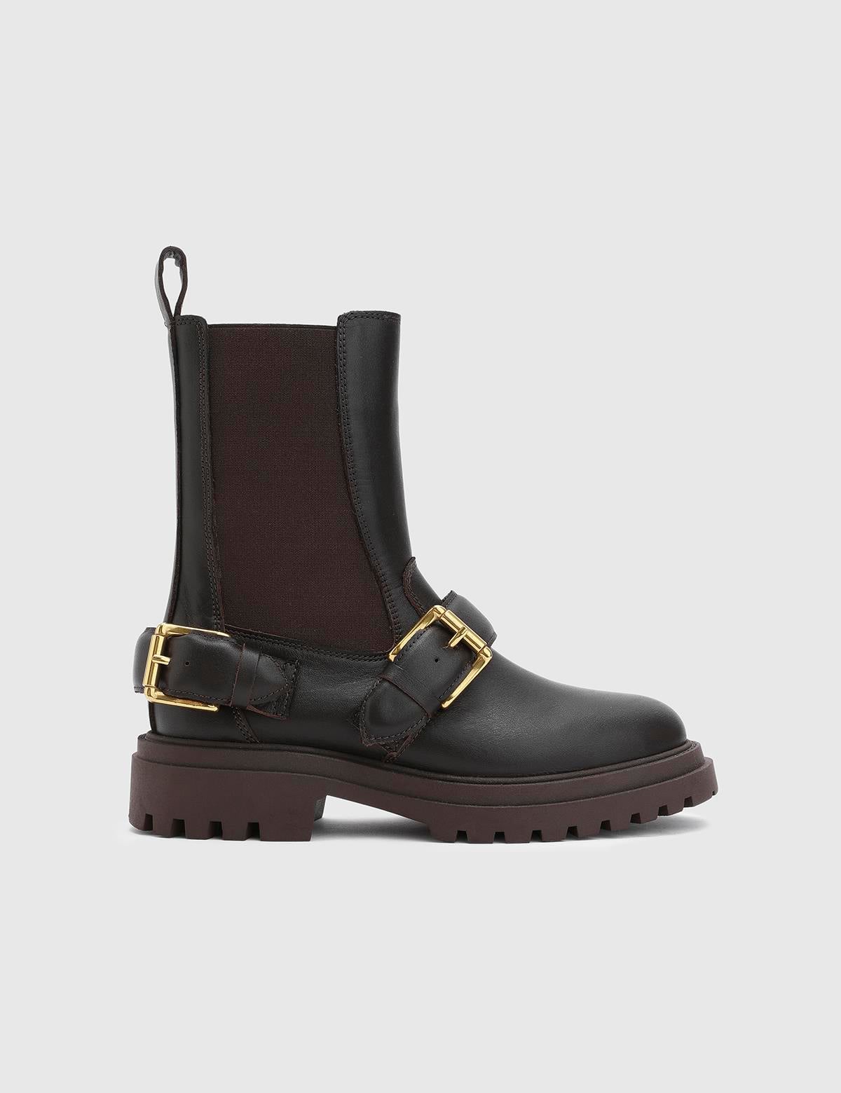 Jimena Brown Leather Women's Boot