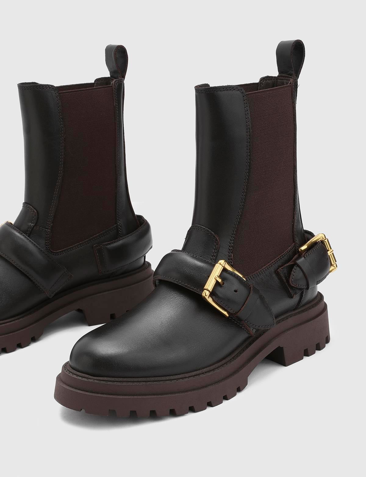 Jimena Brown Leather Women's Boot