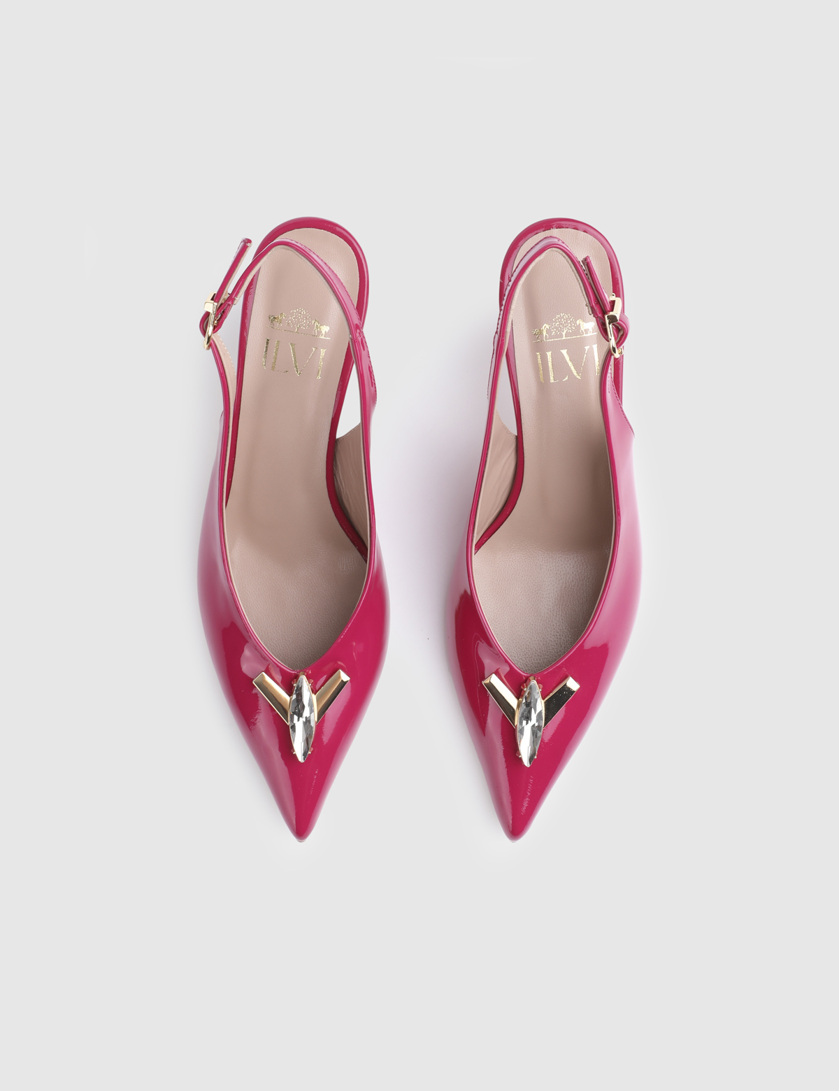 Jisel Fuchsia Patent Leather Women's Heeled Sandal