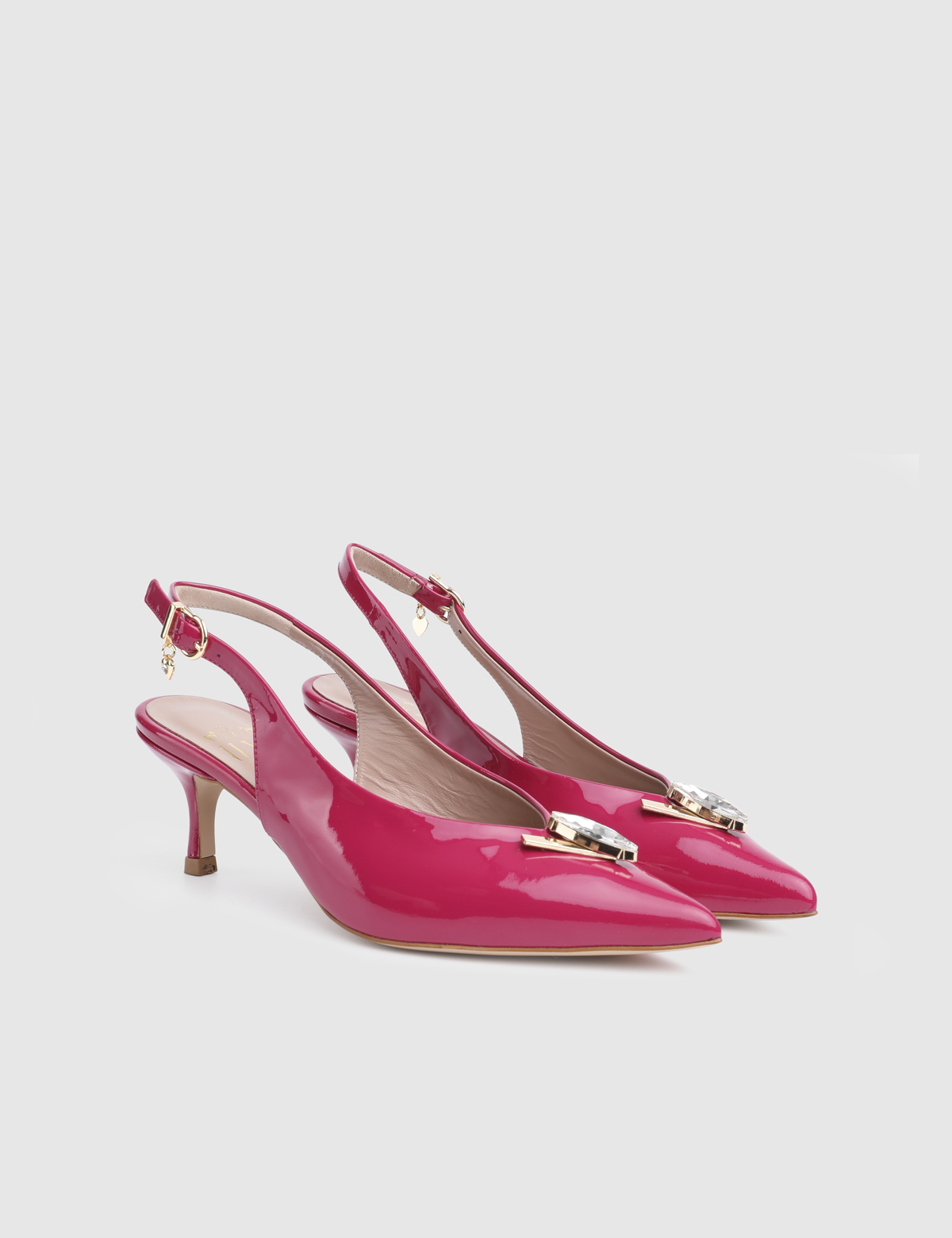 Jisel Fuchsia Patent Leather Women's Heeled Sandal