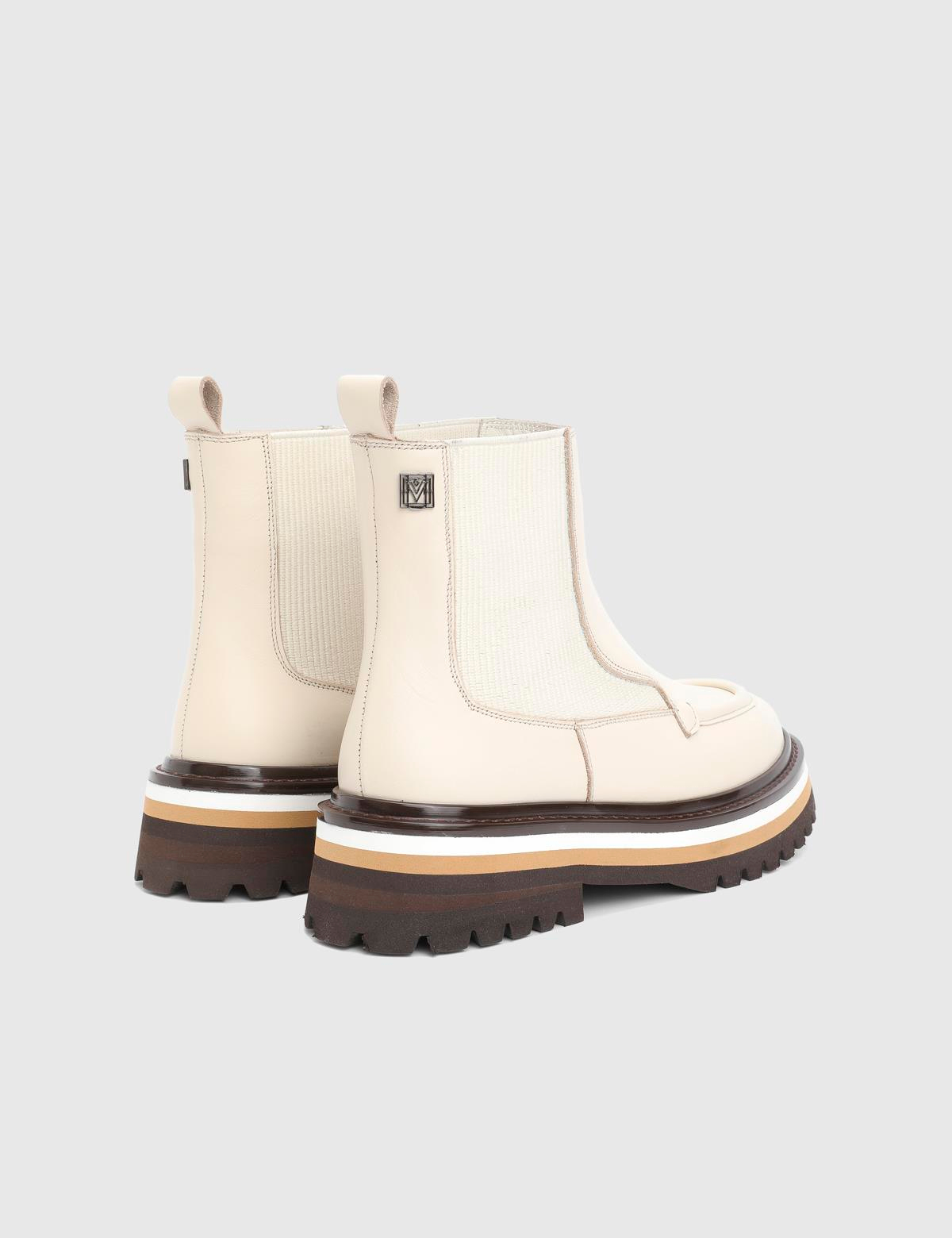 Jones Cream Leather Women's Boot
