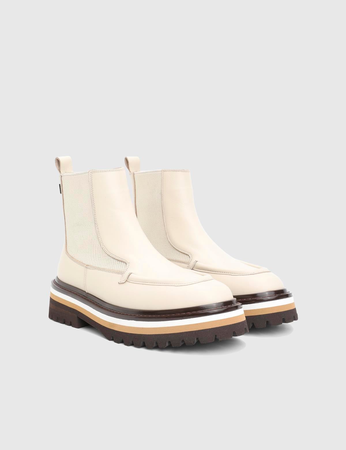 Jones Cream Leather Women's Boot