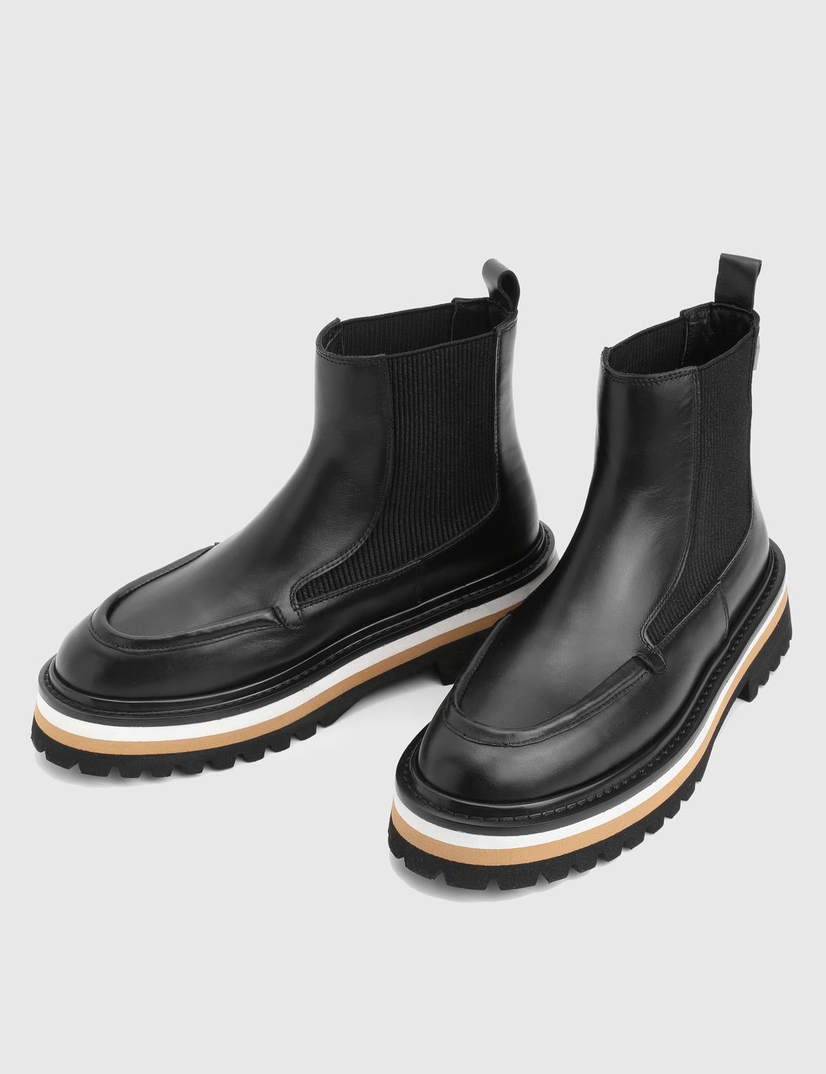 Jones Black Leather Women's Boot