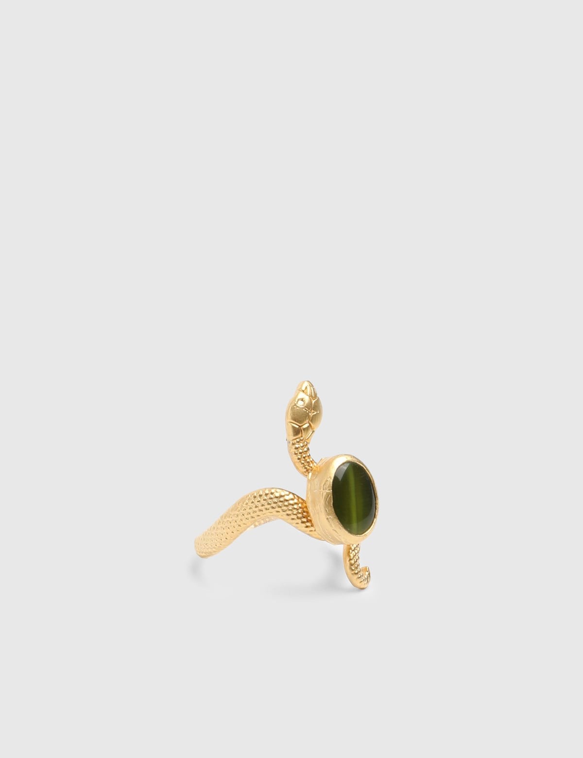 Jovian Gold Women's Ring with Green Stones