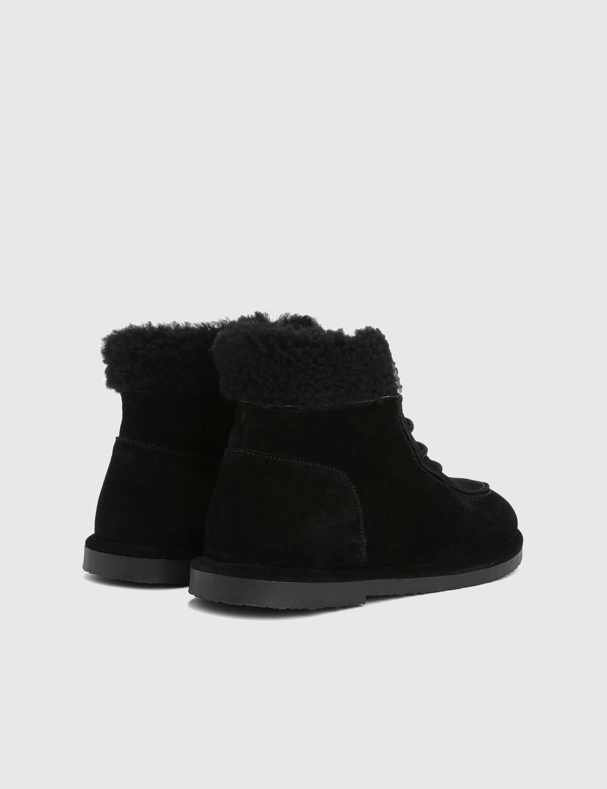 Juno Black Suede Leather Women's Boot