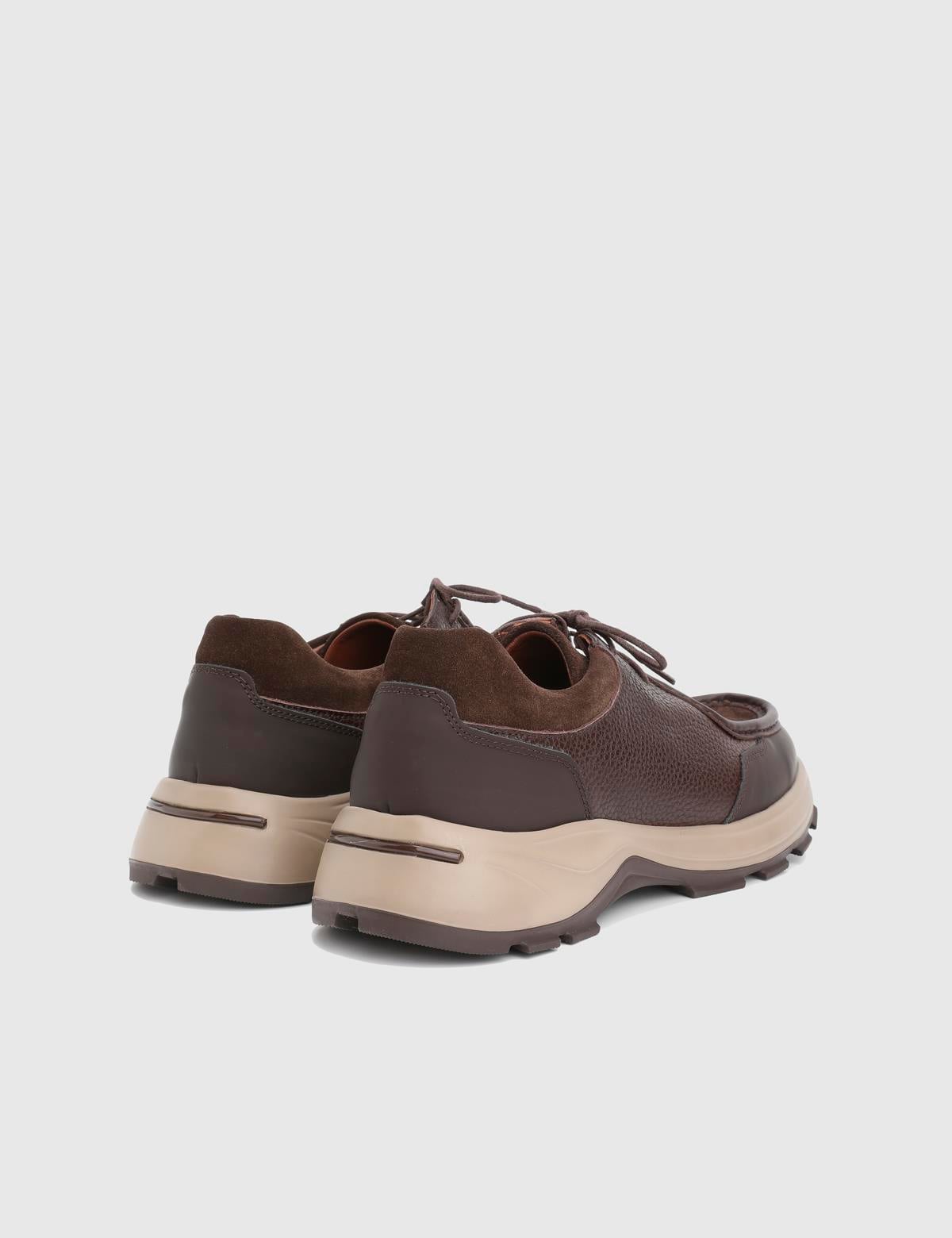 Kaile Brown Leather Men's Sneaker