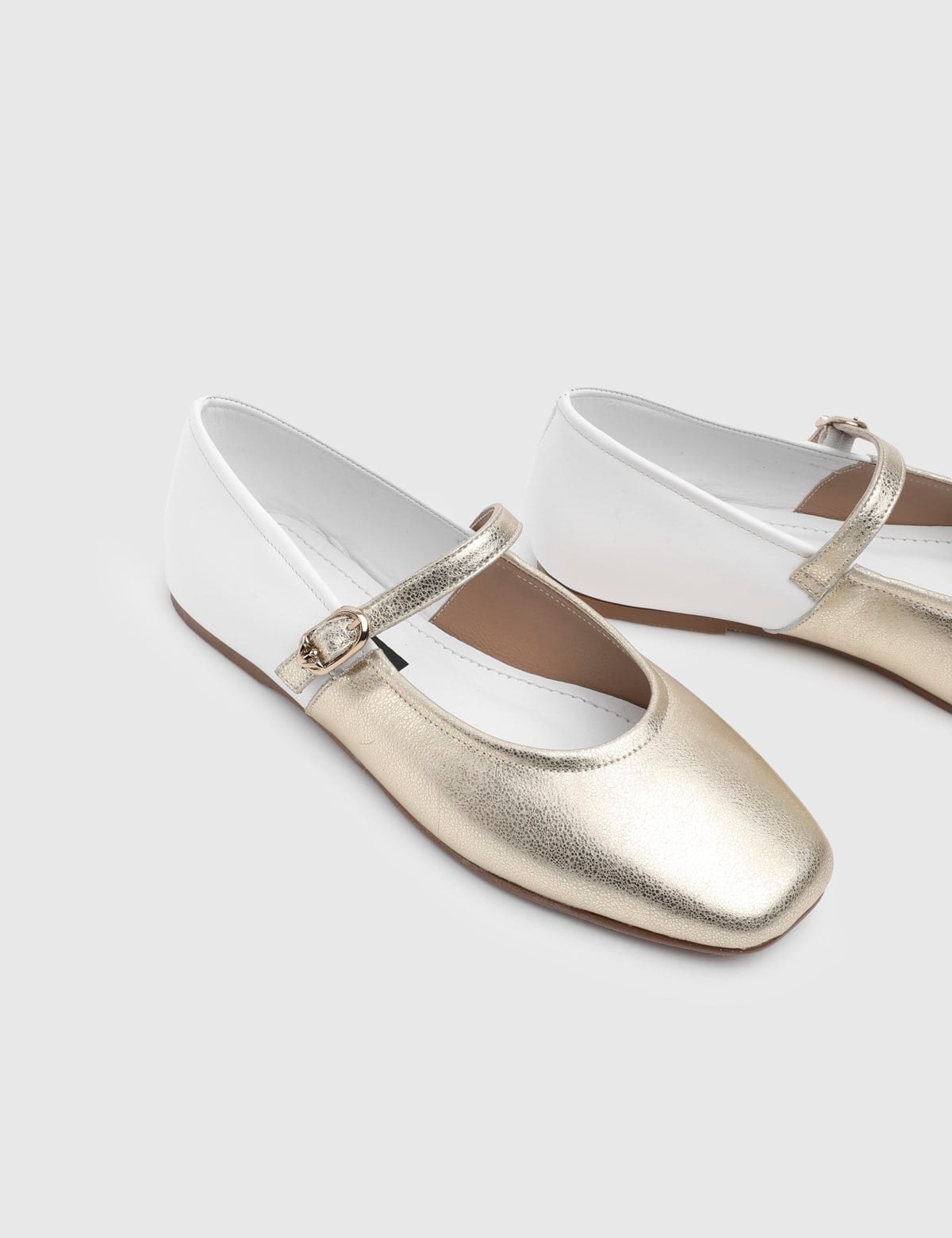 Kalisse Gold Leather Women's Ballerina