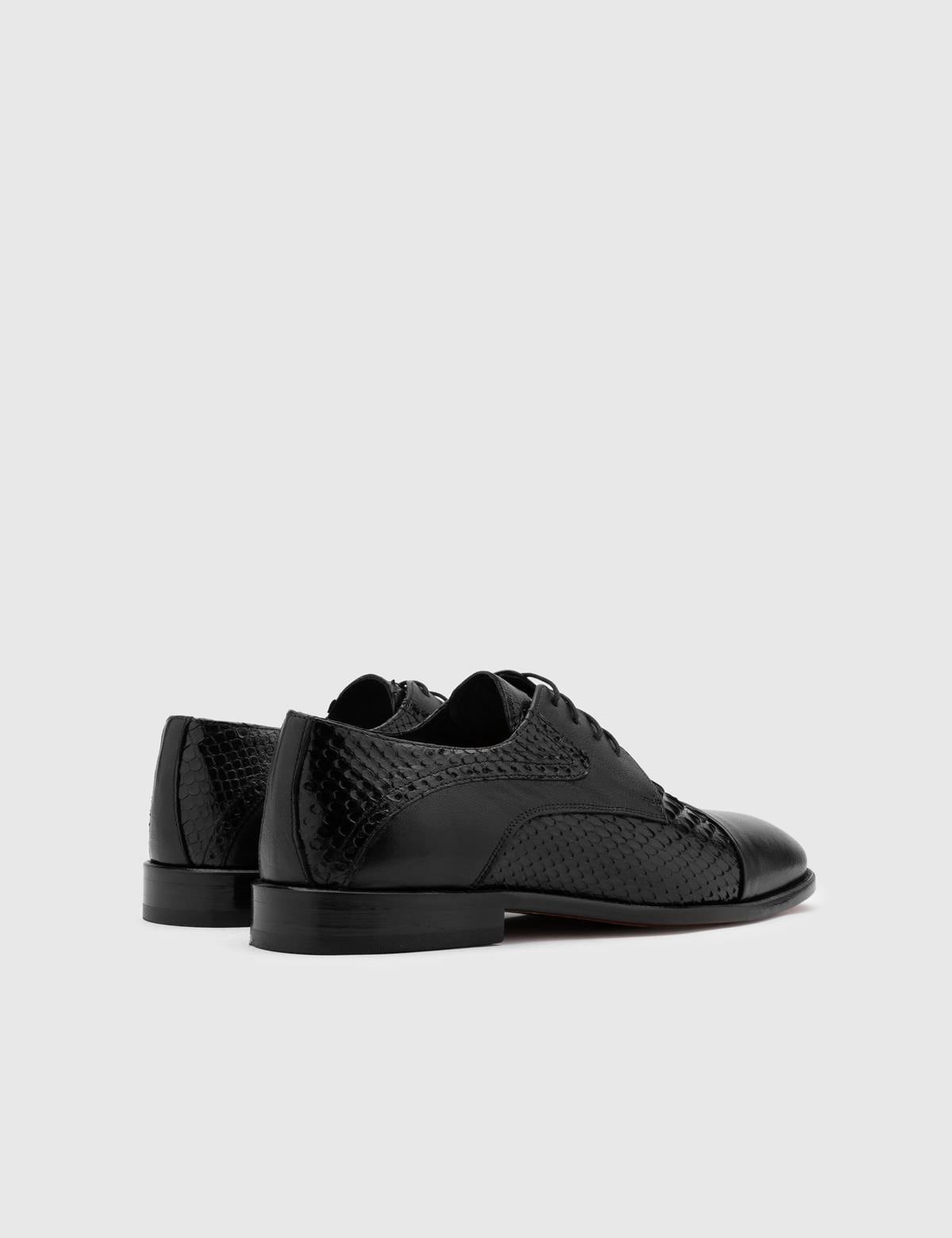 Kayson Black Snake Leather Men's Classic Shoe