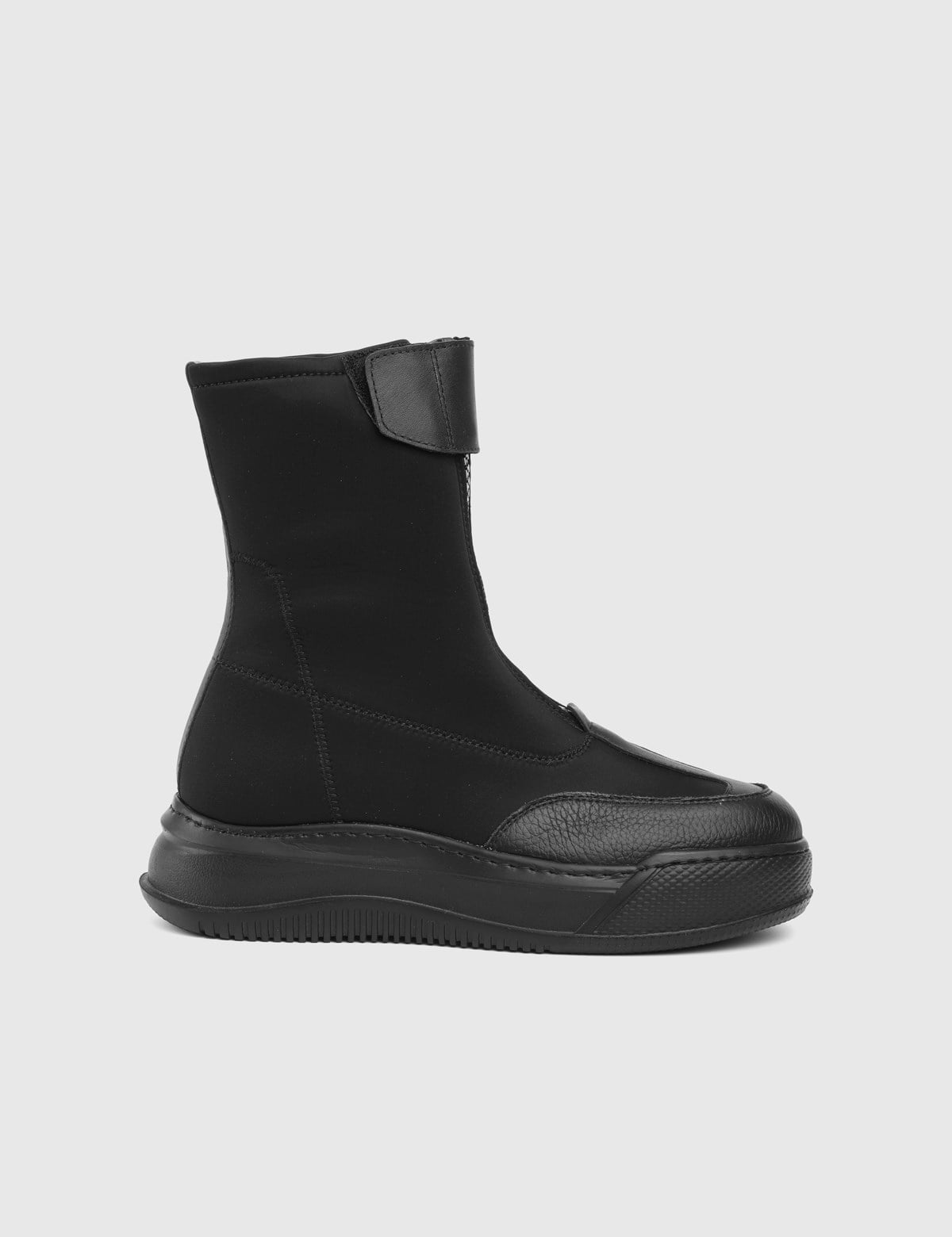 Kelp Black Leather Women's Stretch Boot
