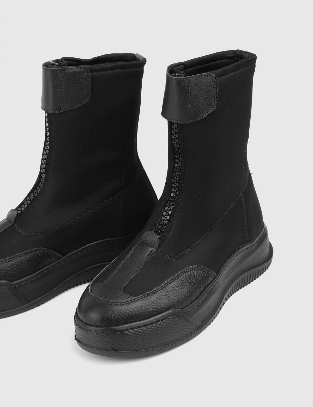 Kelp Black Leather Women's Stretch Boot