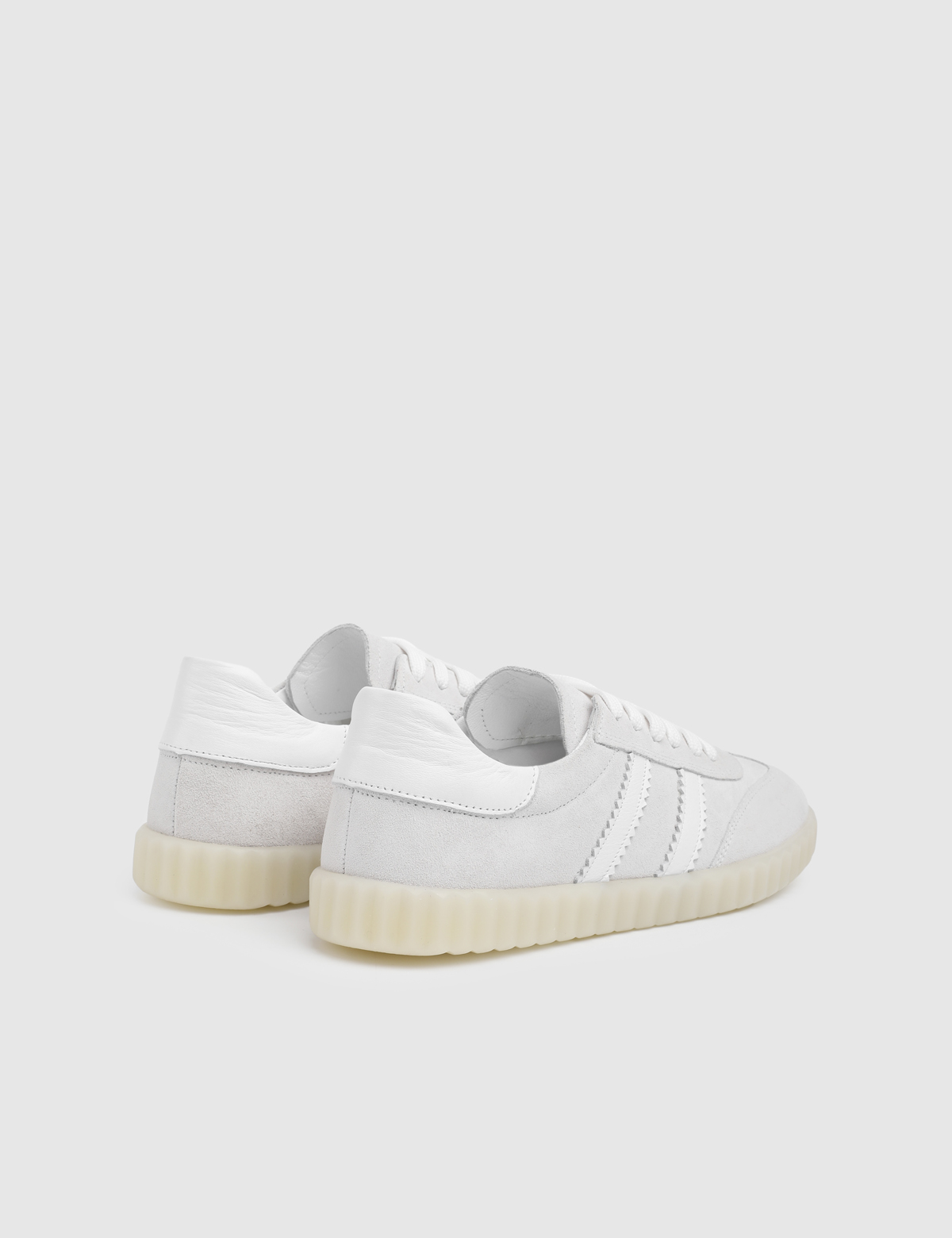 Kione White Suede Leather Women's Sneaker