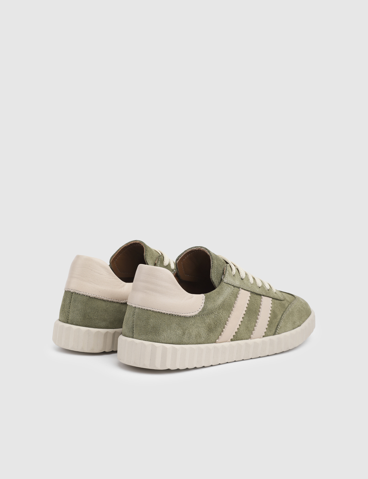 Kione Green Suede Leather Women's Sneaker