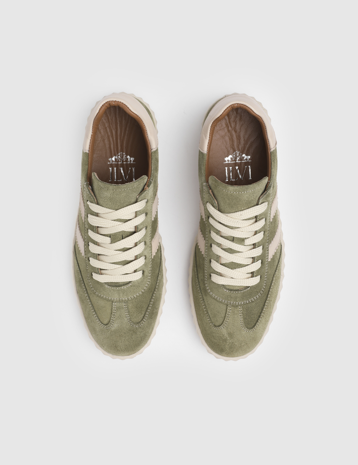 Kione Green Suede Leather Women's Sneaker