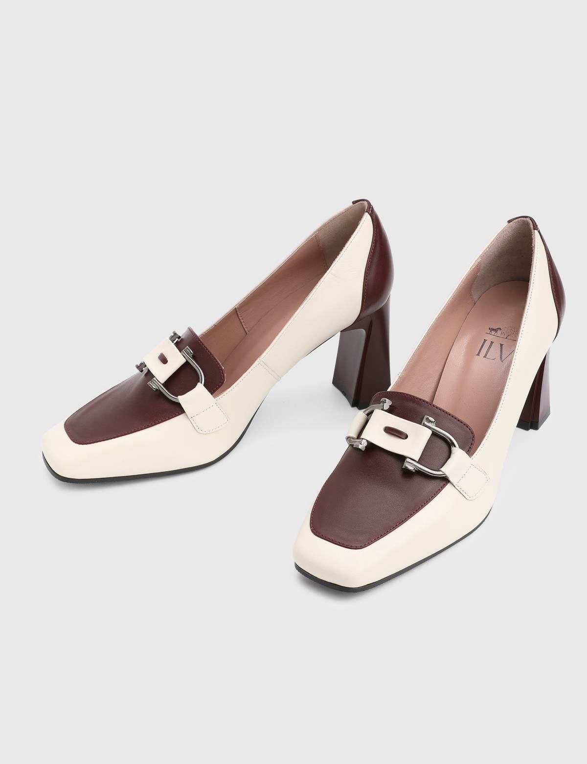 Kitini Cream Leather Women's Pump