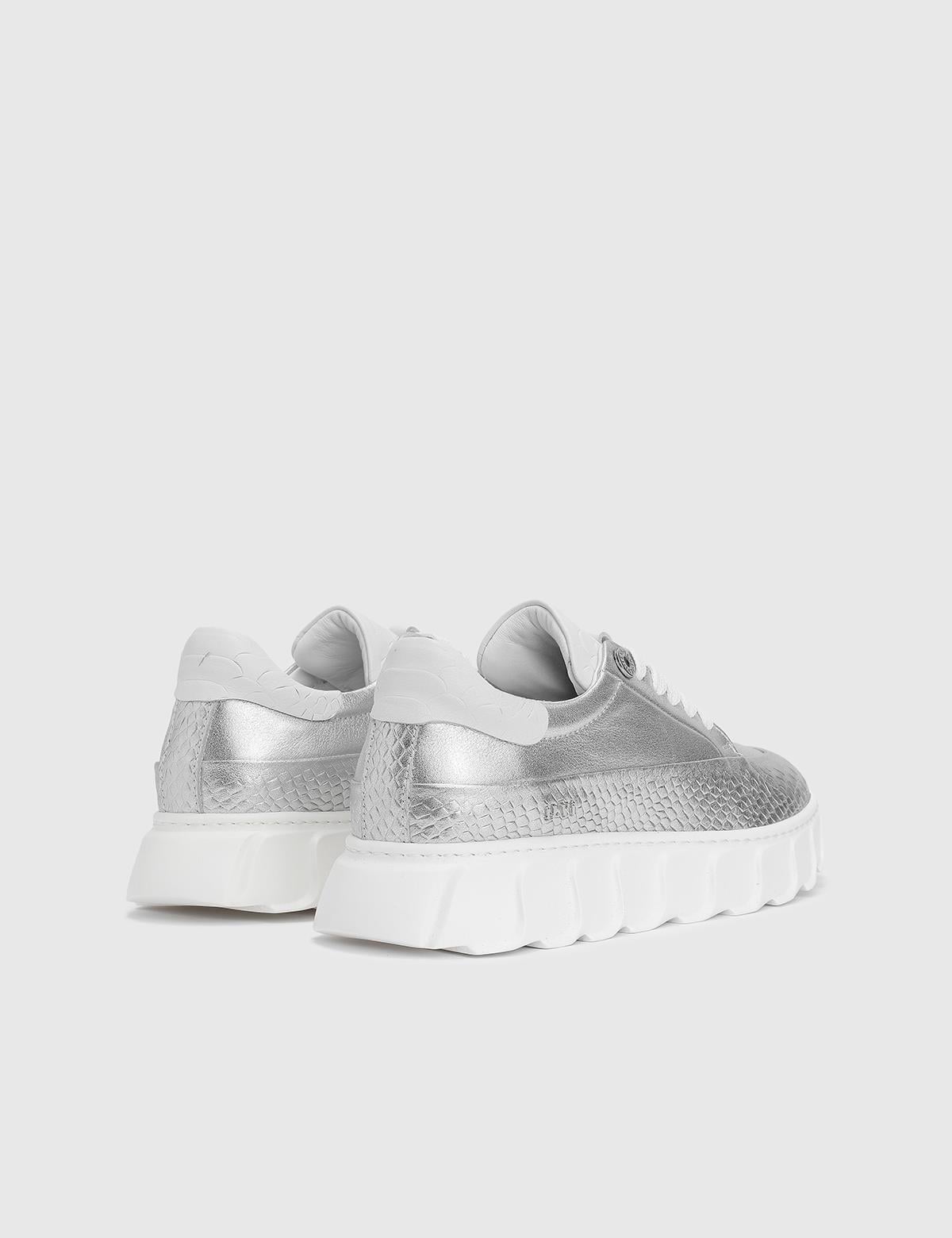 Korevaar Silver Leather Women's Sneaker